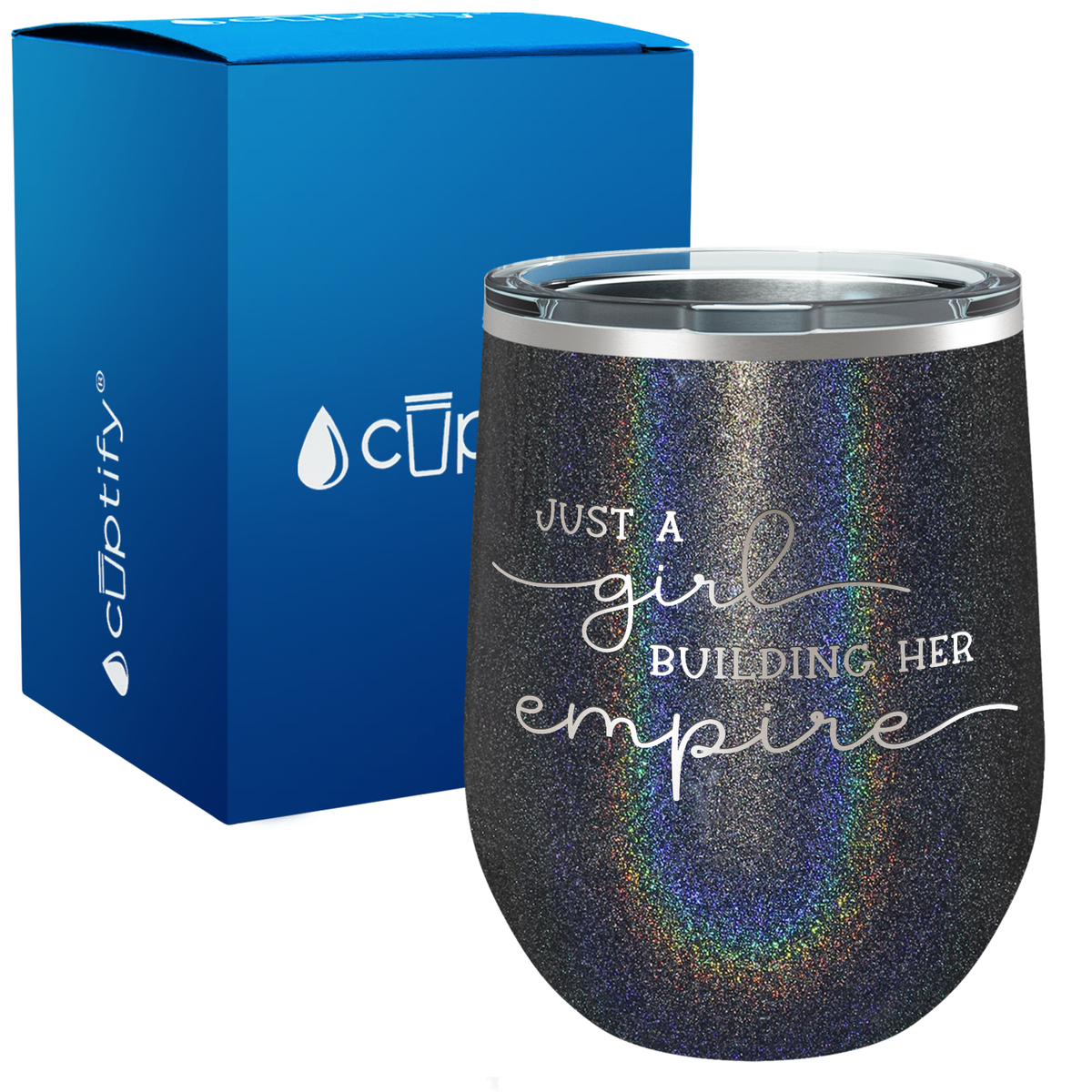 Just a Girl Building her Empire 12oz Boss Wine Tumbler