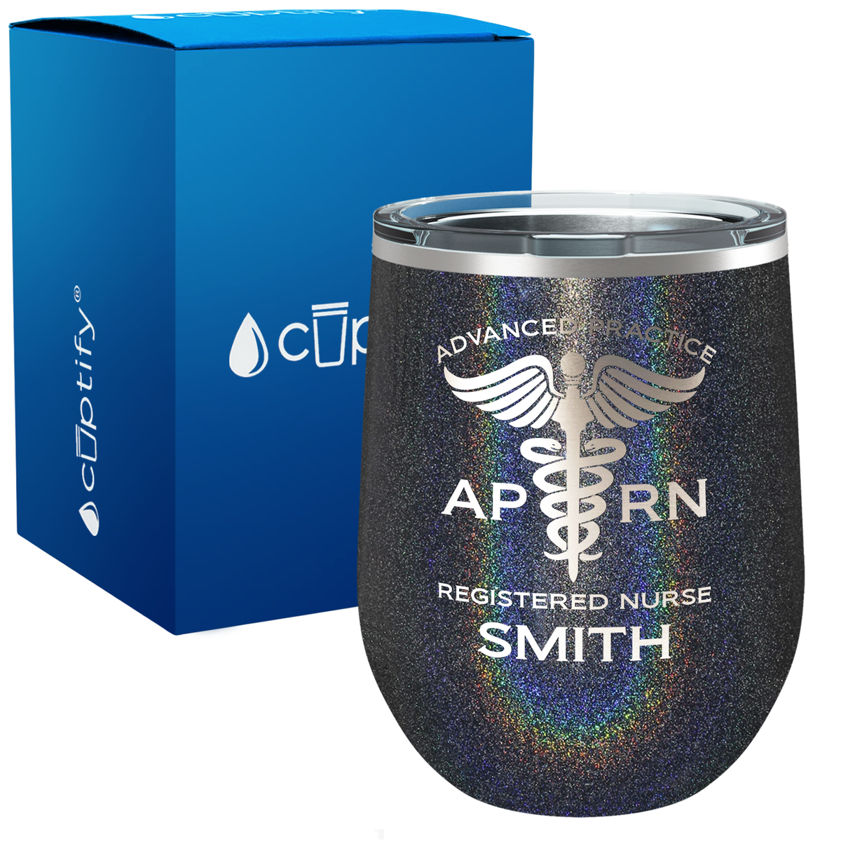 Personalized APRN Advanced Practice Registered Nurse 12oz Medical Wine Tumbler