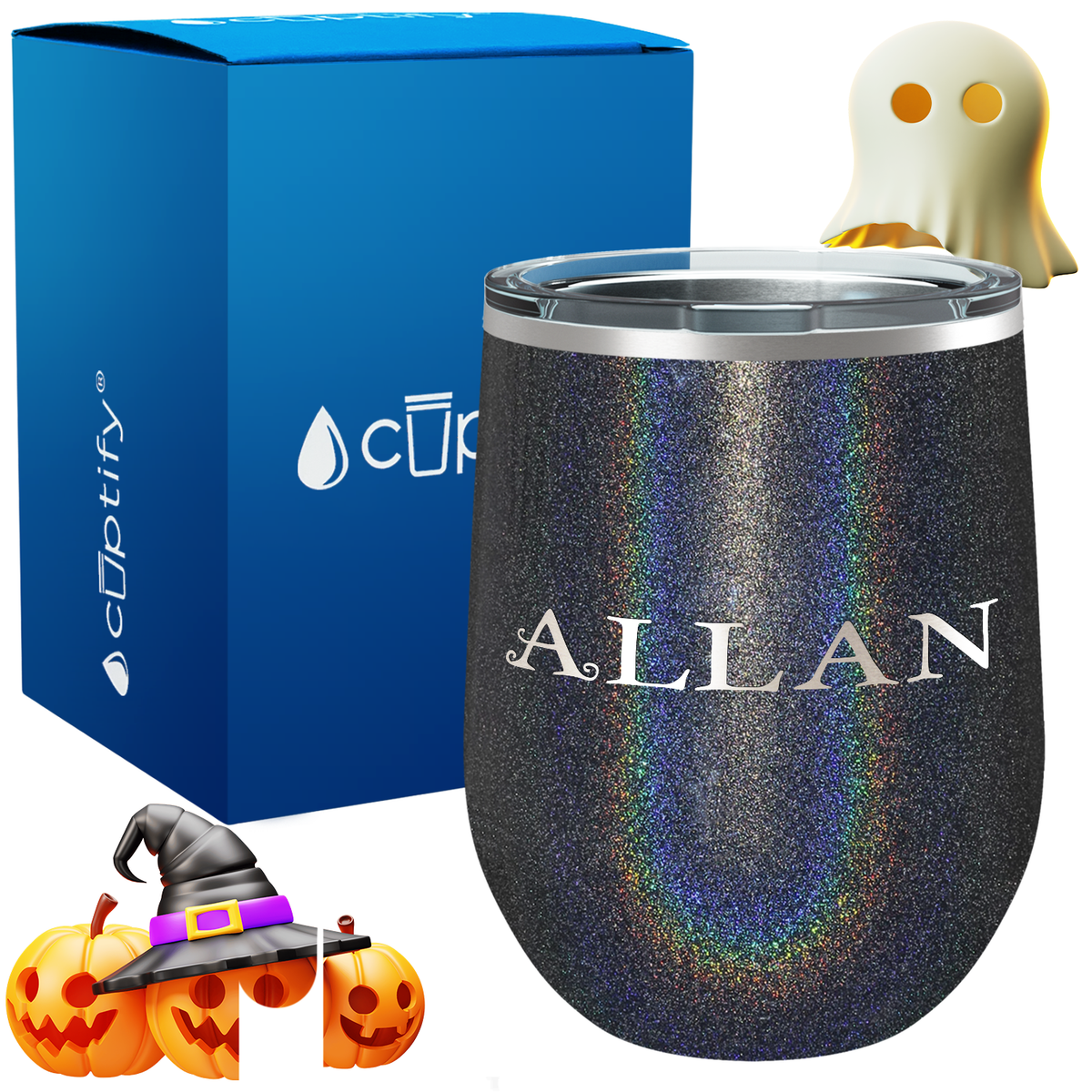 Personalized Eerie Style 12oz Halloween Wine Tumbler