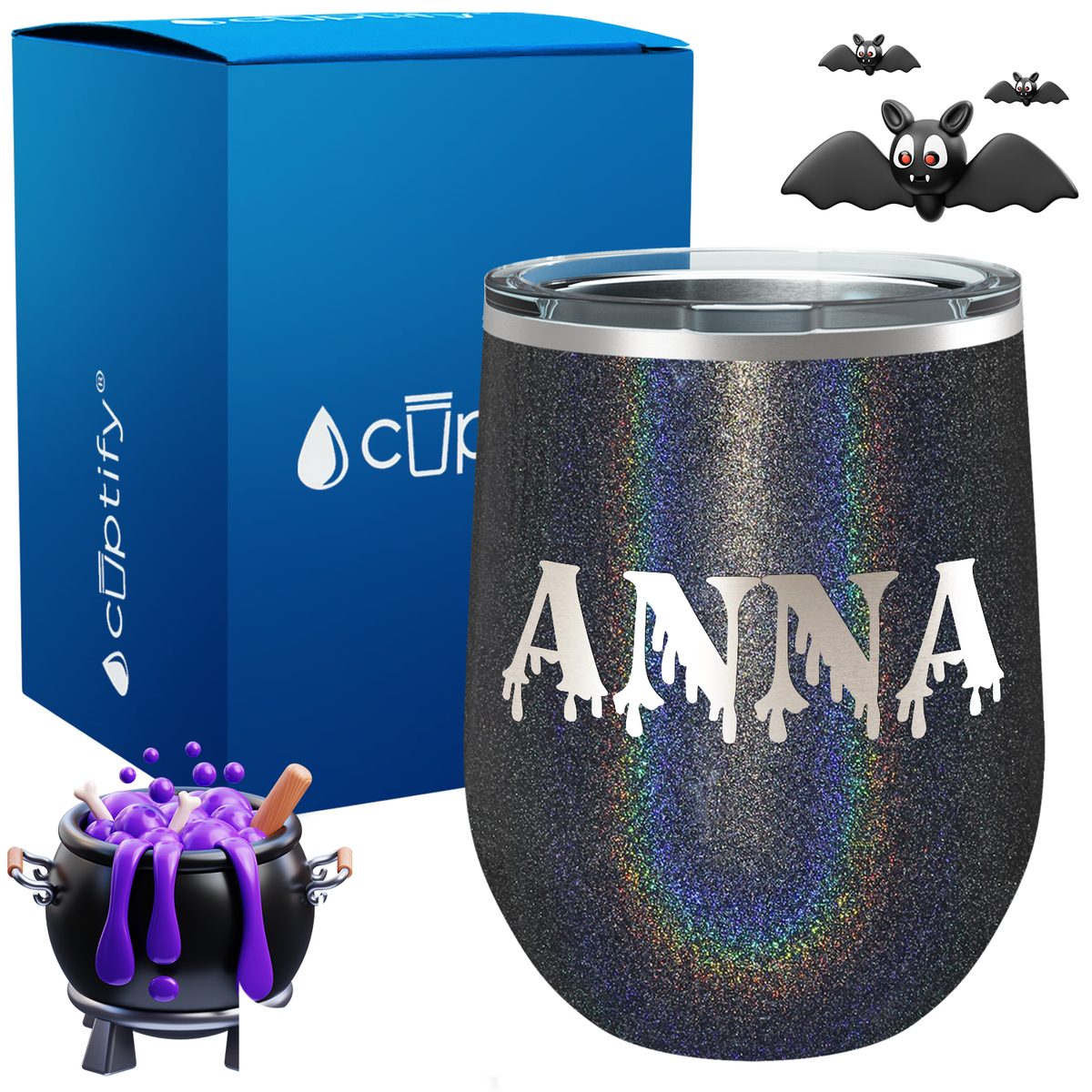 Personalized Bloody Style 12oz Halloween Wine Tumbler