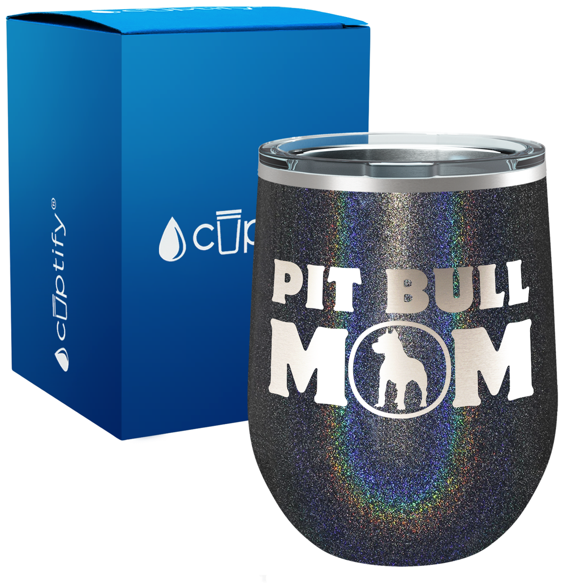 Pit Bull Mom 12oz Dog Wine Tumbler