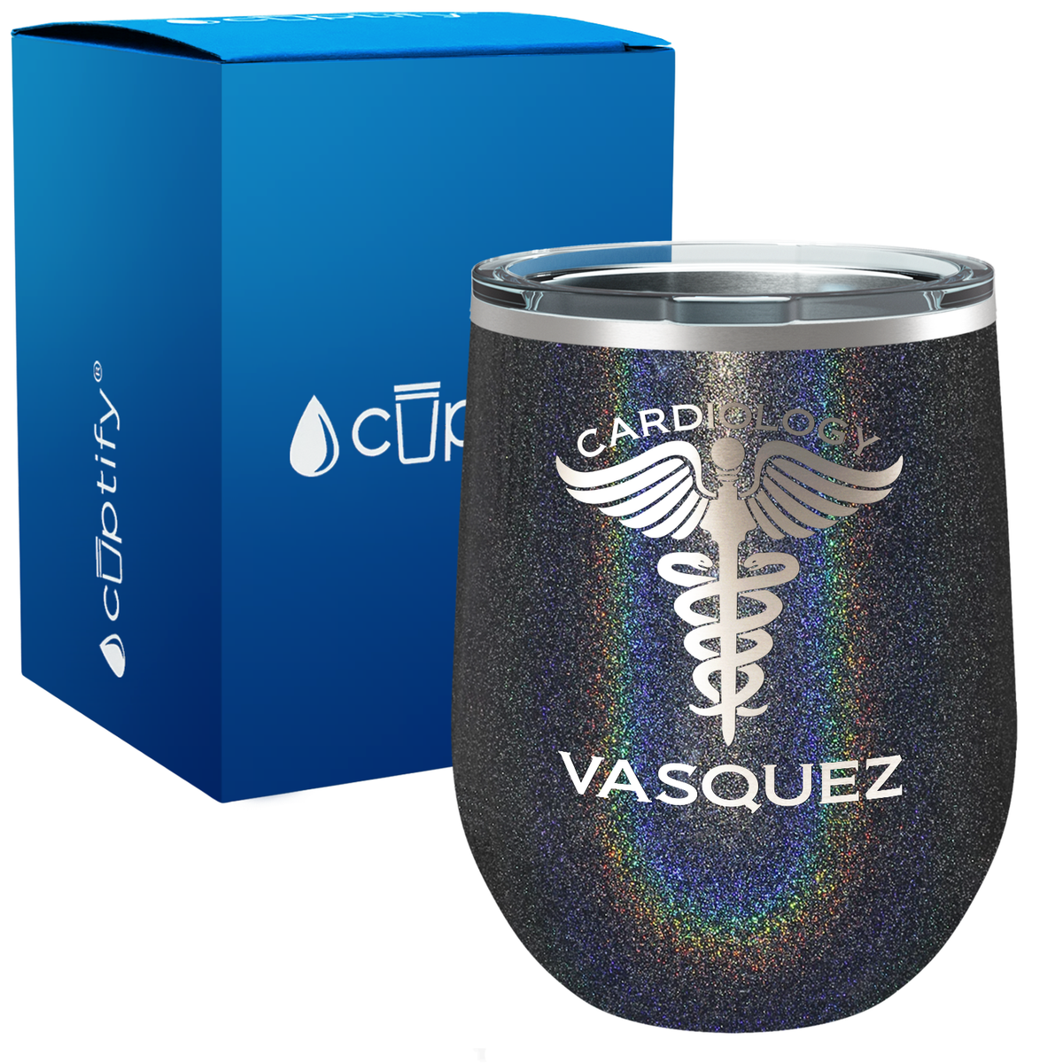 Personalized Cardiology 12oz Medical Wine Tumbler