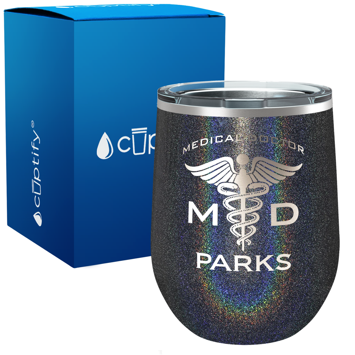 Personalized MD Medical Doctor 12oz Medical Wine Tumbler