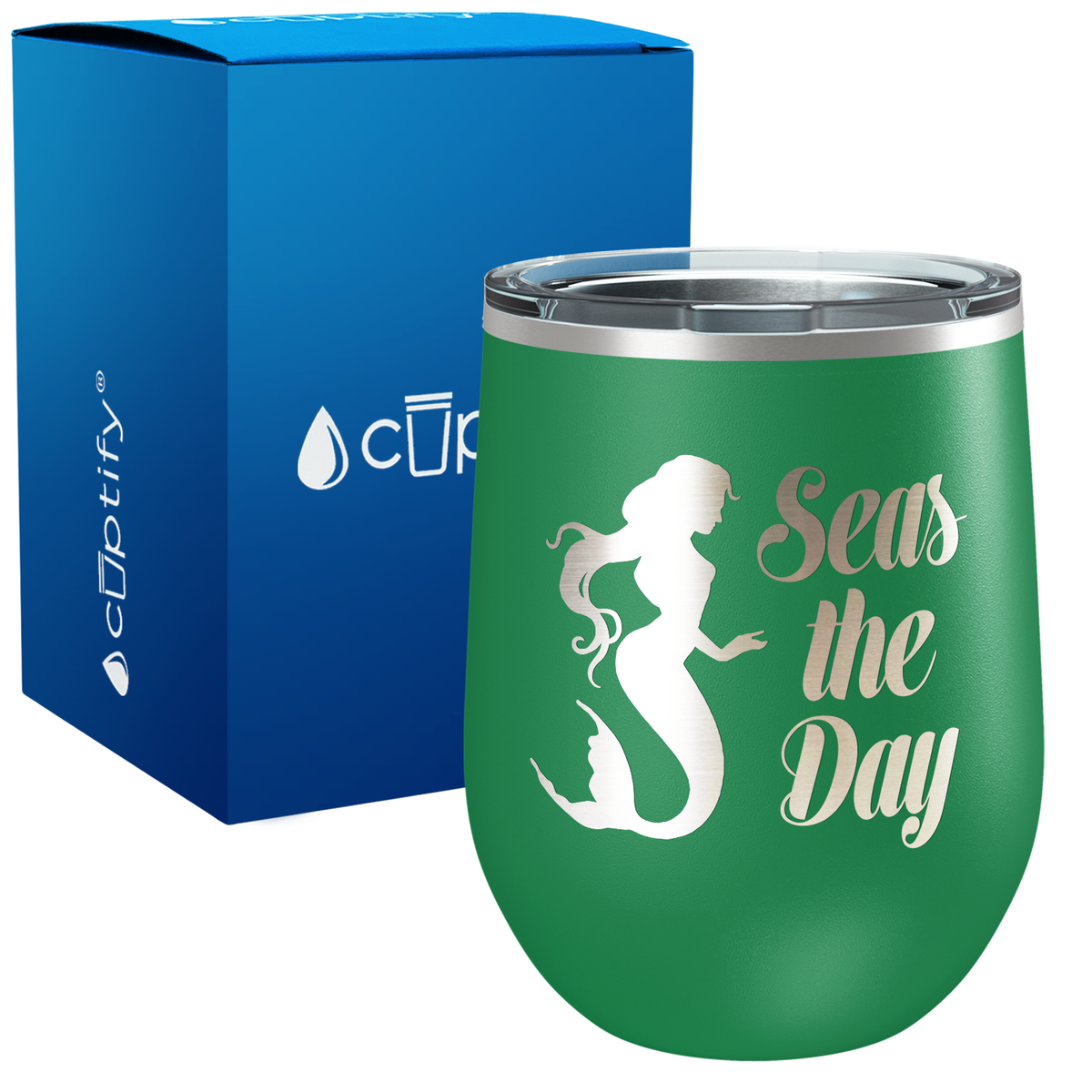 Seas the Day 12oz Beach Wine Tumbler
