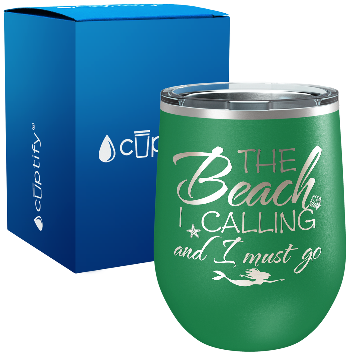 The Beach is Calling 12oz Beach Wine Tumbler