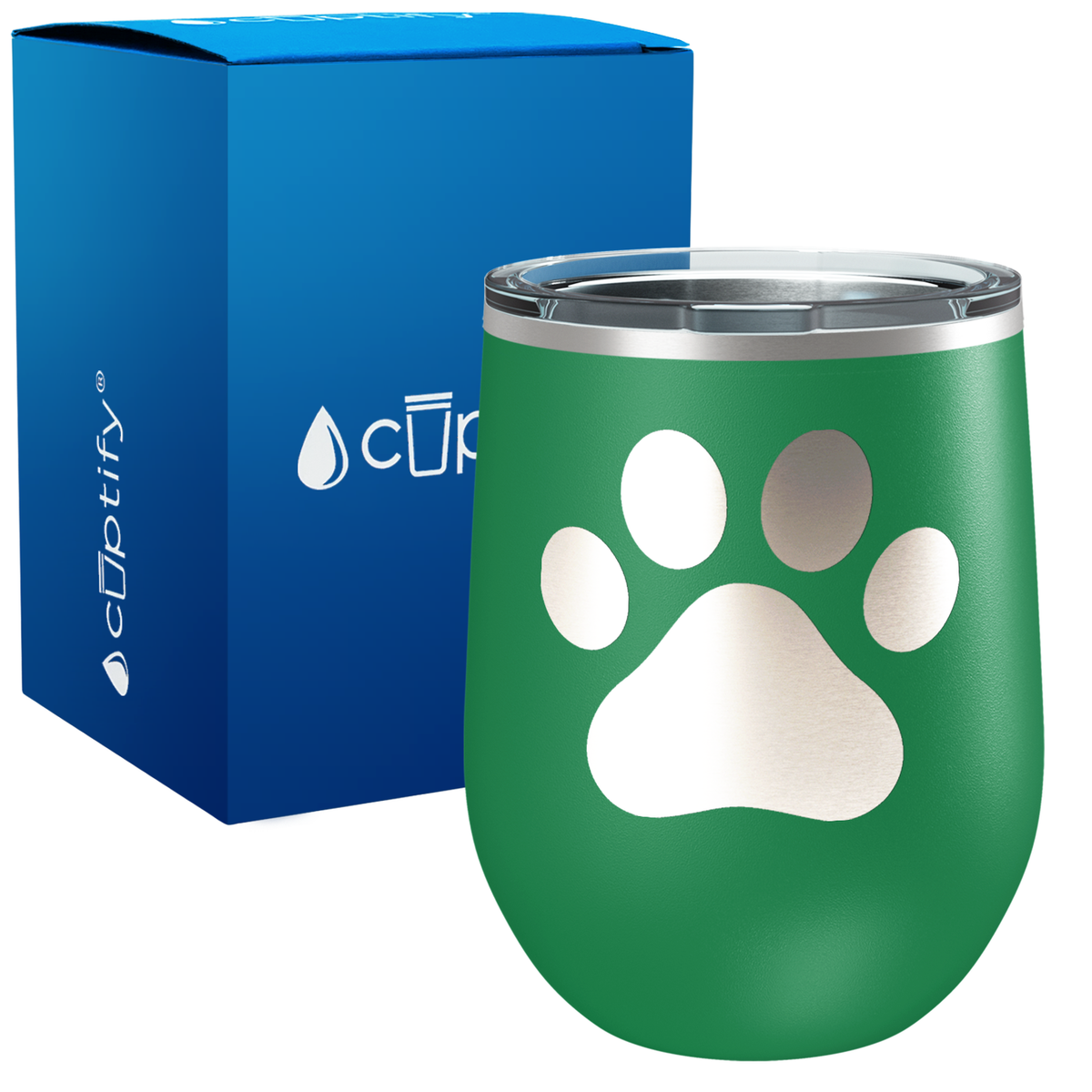 Paw Print 12oz Dog Wine Tumbler