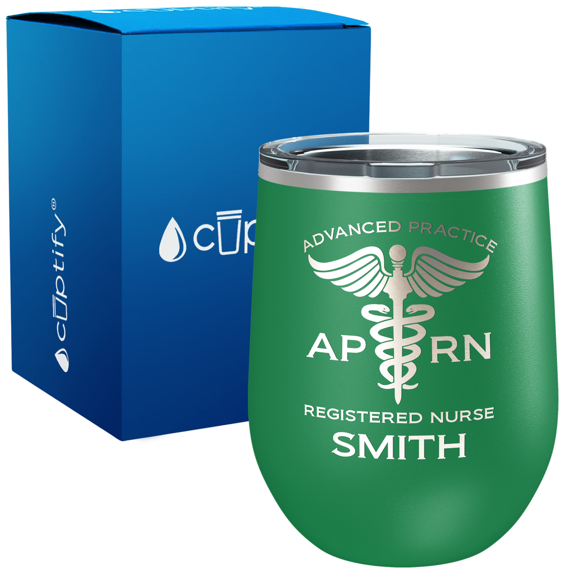 Personalized APRN Advanced Practice Registered Nurse 12oz Medical Wine Tumbler