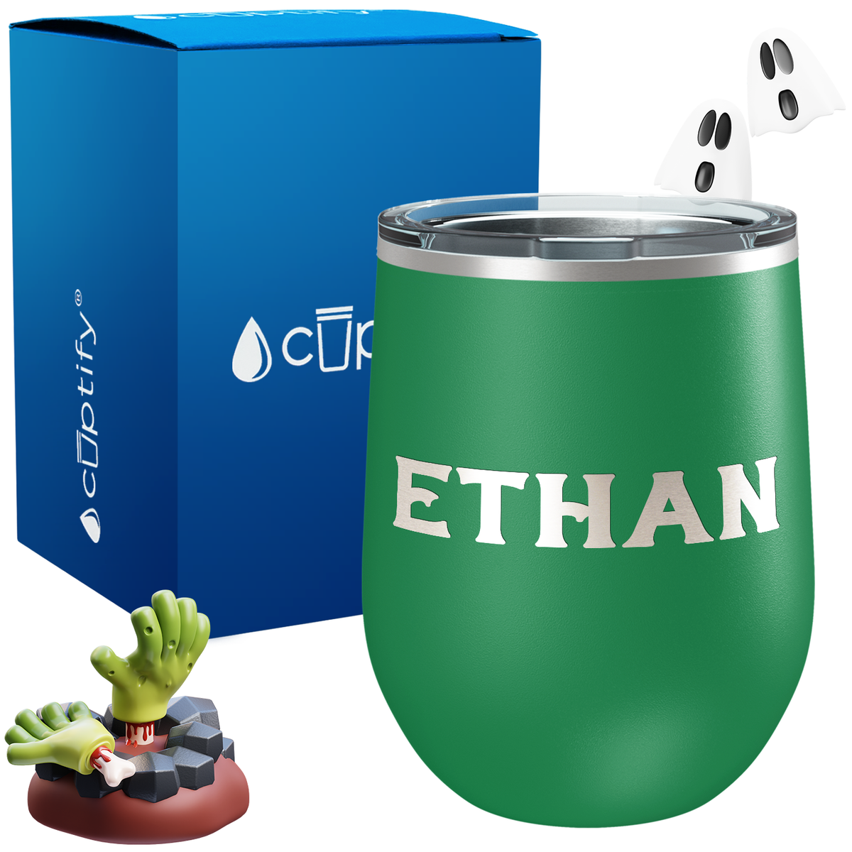 Personalized Grim Style 12oz Halloween Wine Tumbler