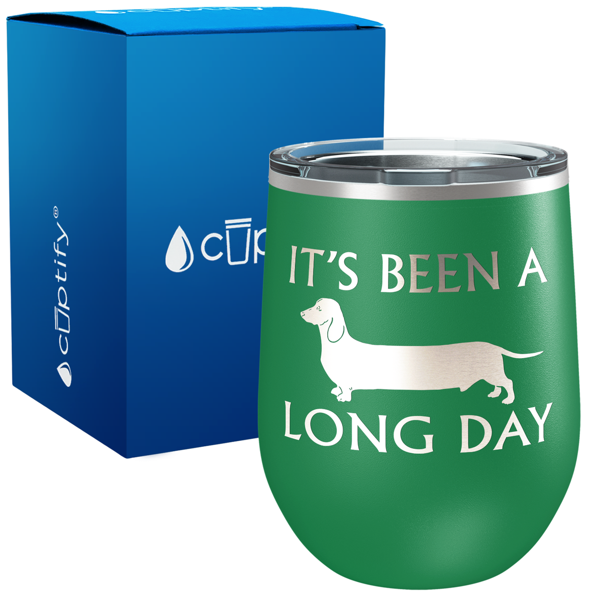 It's Been a Long Day 12oz Dog Wine Tumbler