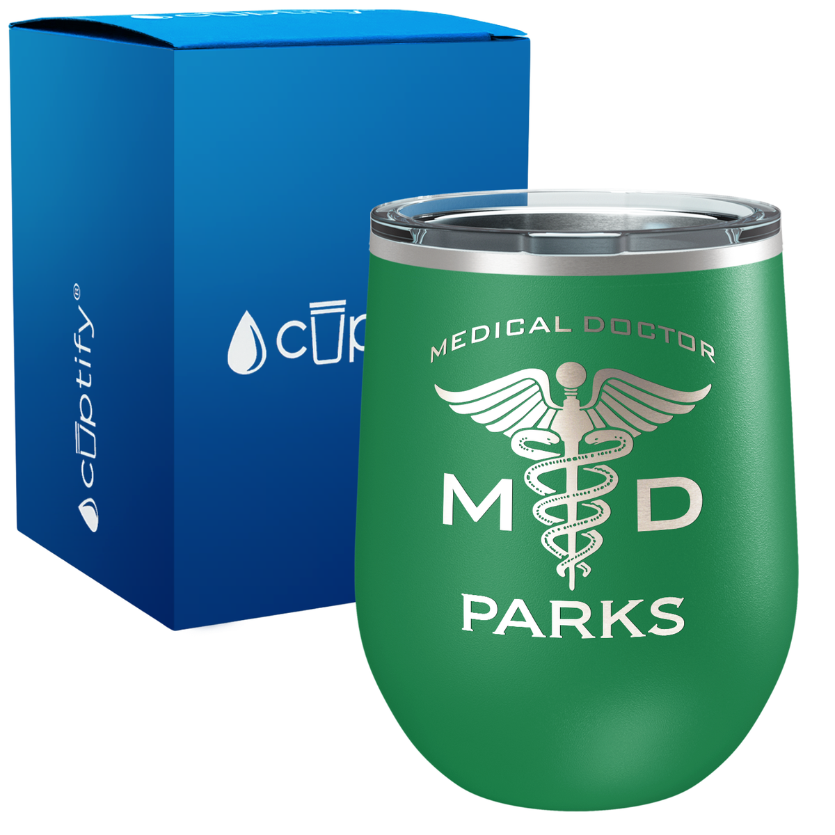 Personalized MD Medical Doctor 12oz Medical Wine Tumbler
