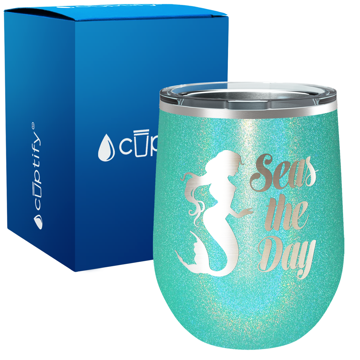 Seas the Day 12oz Beach Wine Tumbler