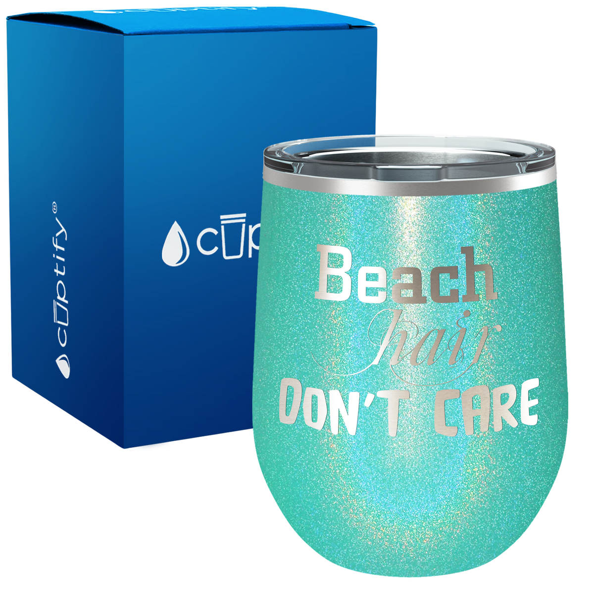 Beach Hair Dont Care 12oz Beach Wine Tumbler