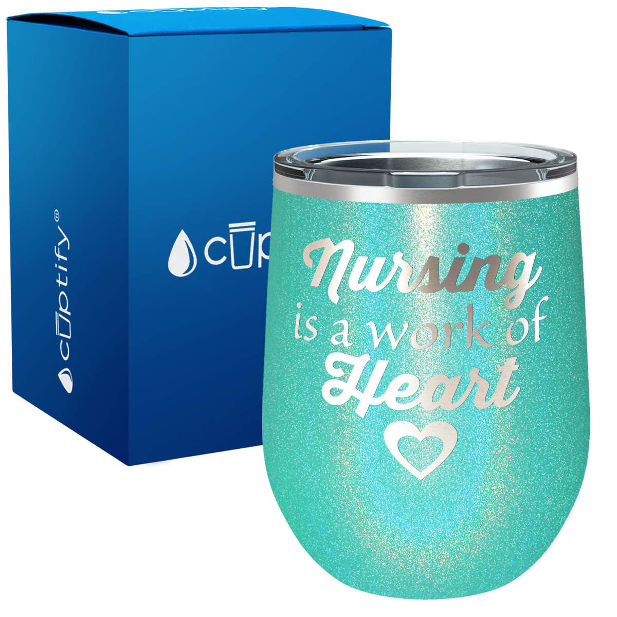 Nursing is a Work of Heart 12oz Nurse Wine Tumbler