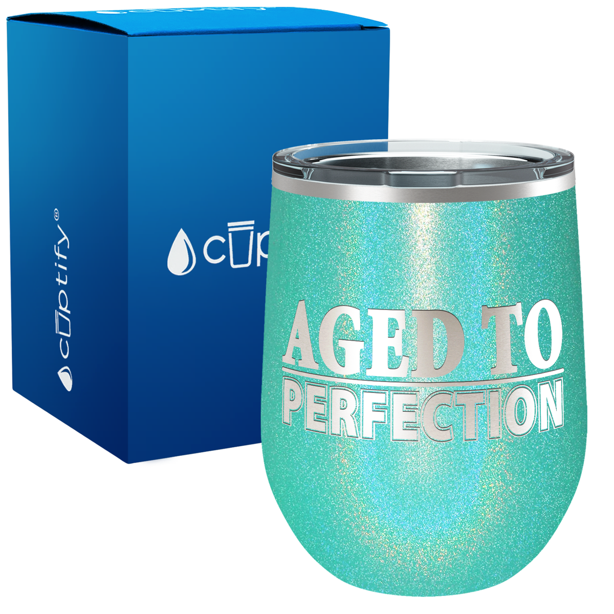 Aged to Perfection 12oz Funny Wine Tumbler
