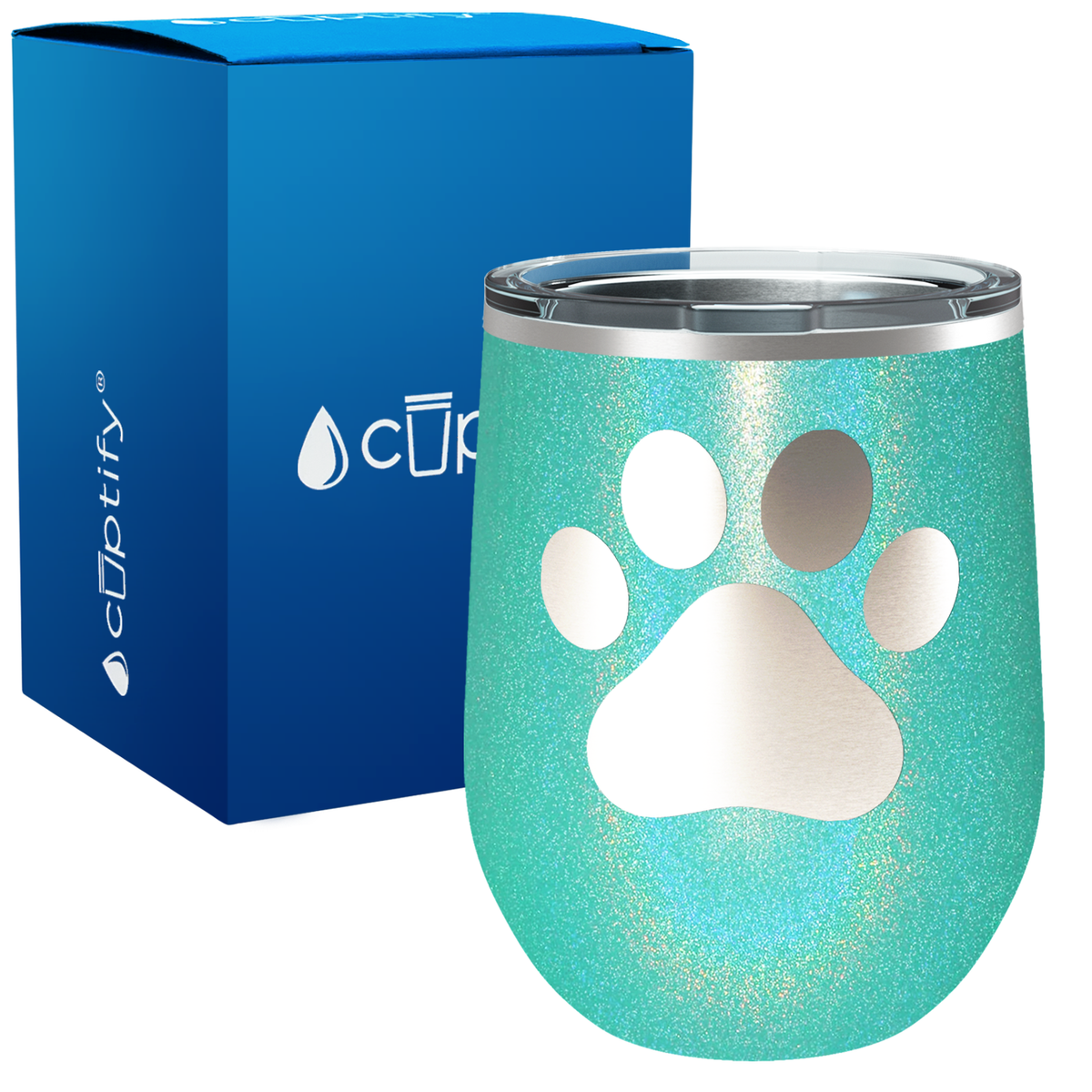 Paw Print 12oz Dog Wine Tumbler