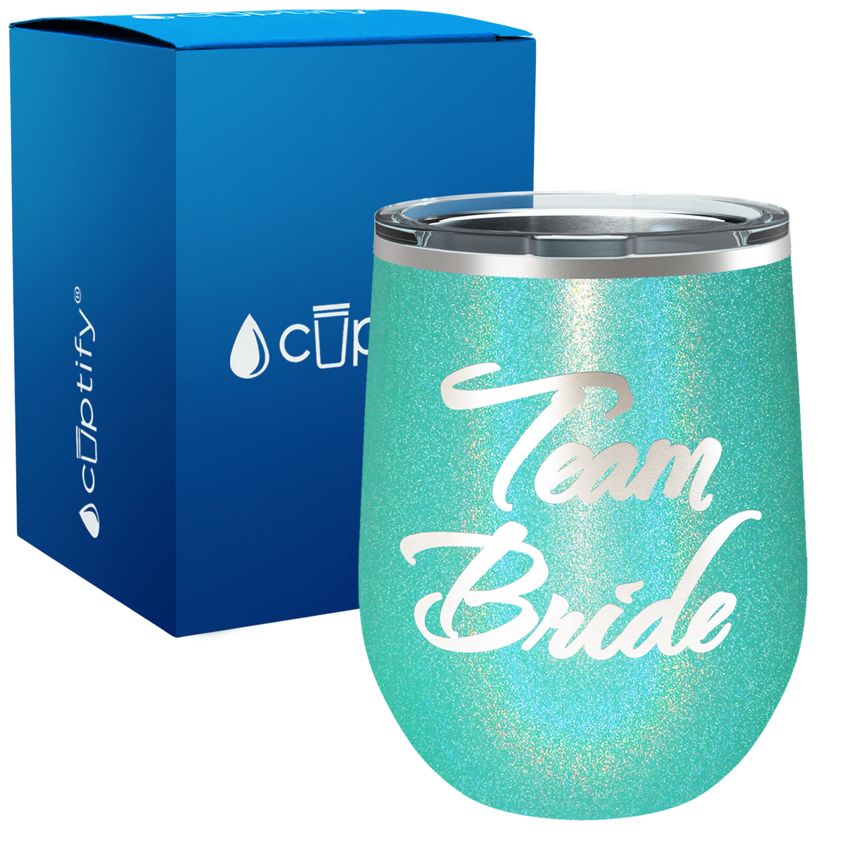 Team Bride 12oz Bridal Shower Wine Tumbler