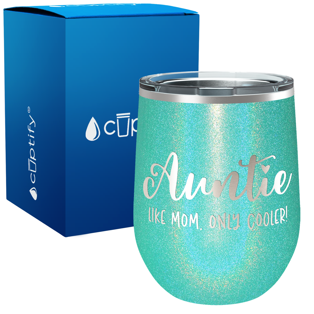 Auntie Like Mom Only Cooler 12oz Aunt Wine Tumbler