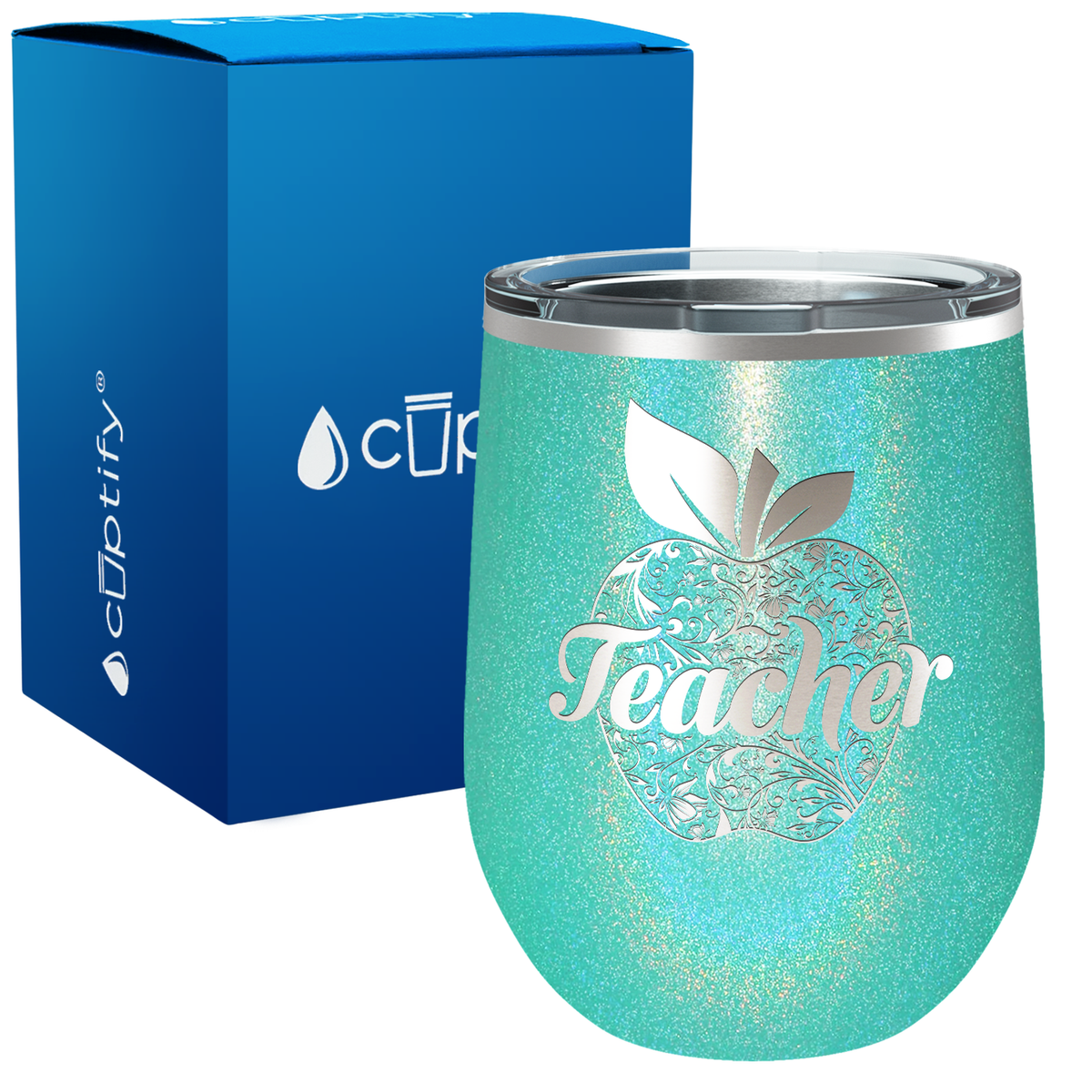 Teacher Apple 12oz Teacher Wine Tumbler