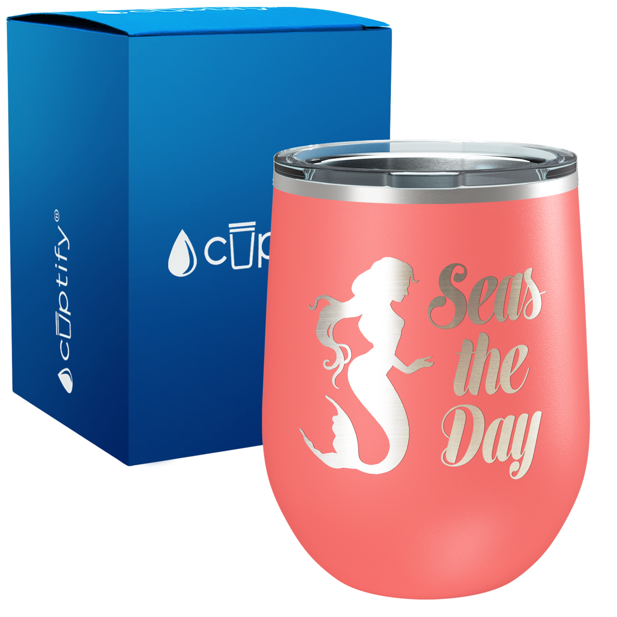 Seas the Day 12oz Beach Wine Tumbler