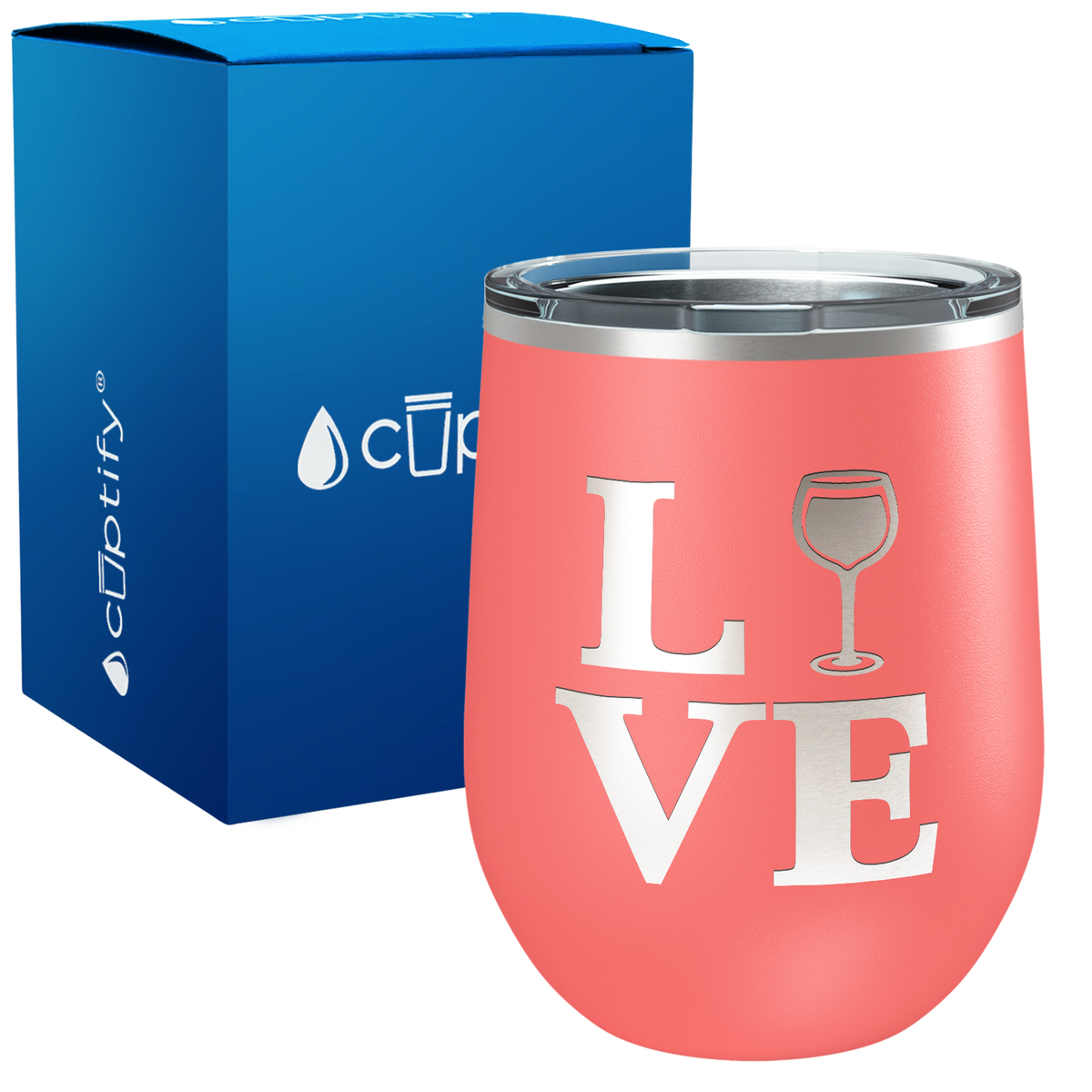 Love Wine 12oz Funny Wine Tumbler