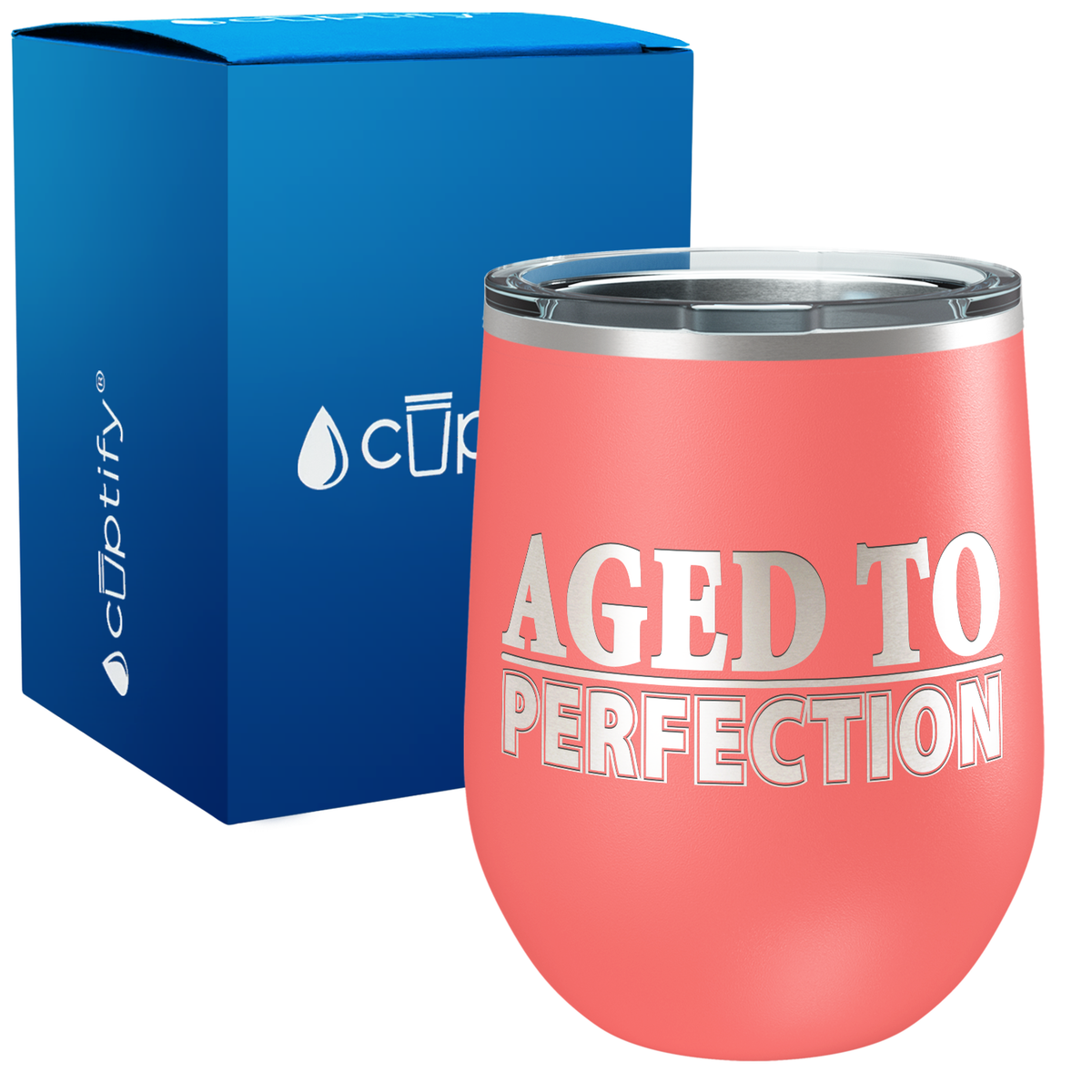 Aged to Perfection 12oz Funny Wine Tumbler