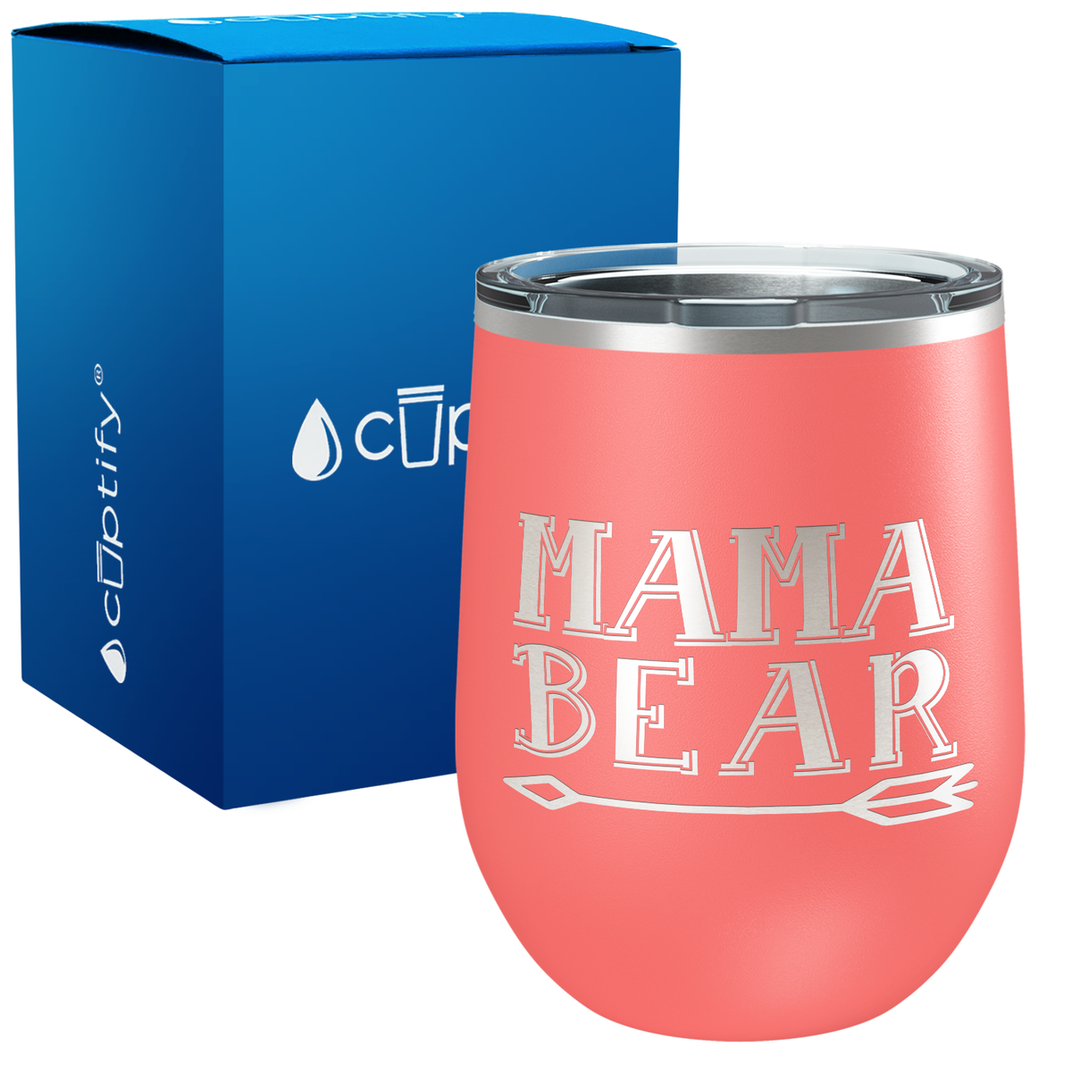Mama Bear 12oz Mom Wine Tumbler