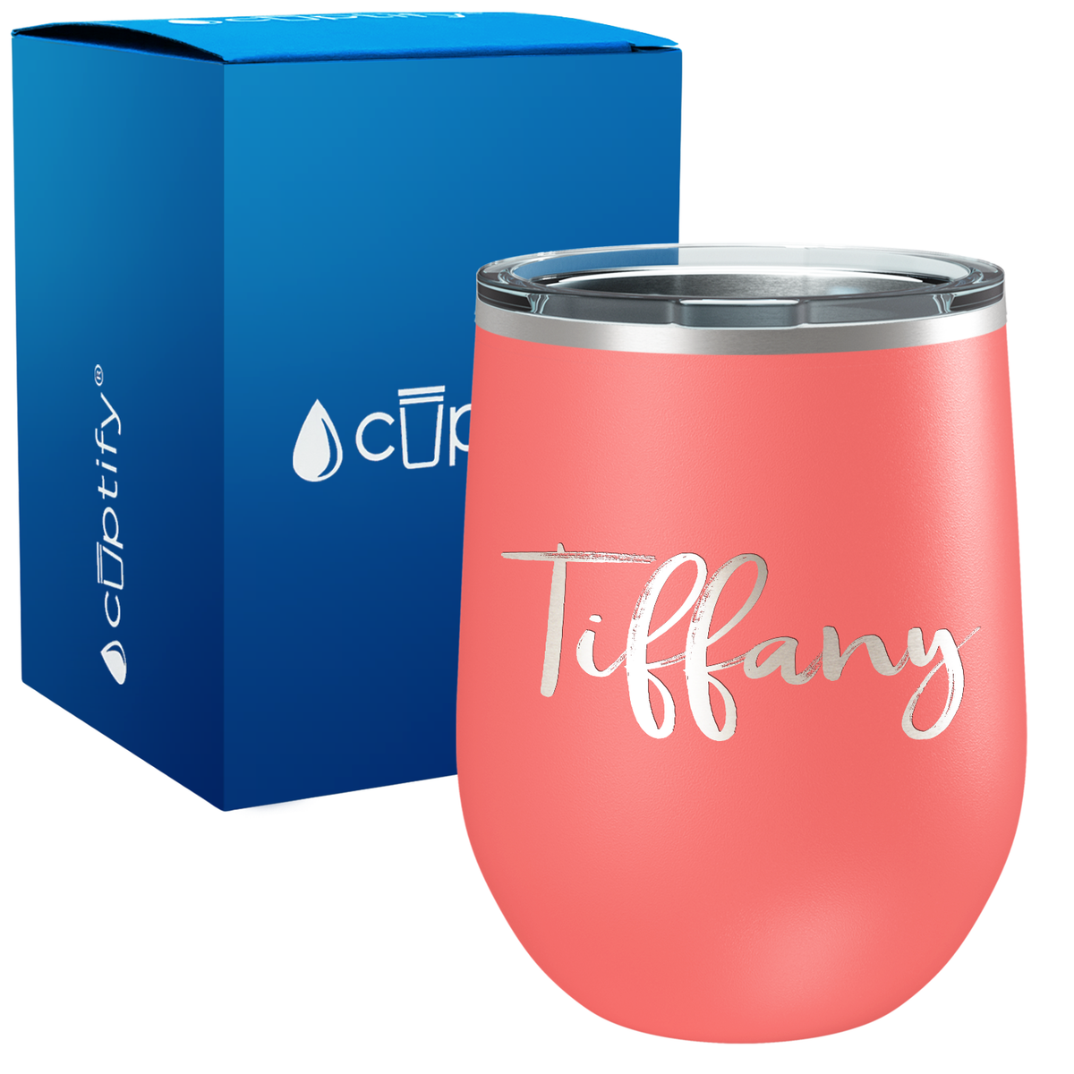 Personalized Tiffany Style 12oz Wine Tumbler