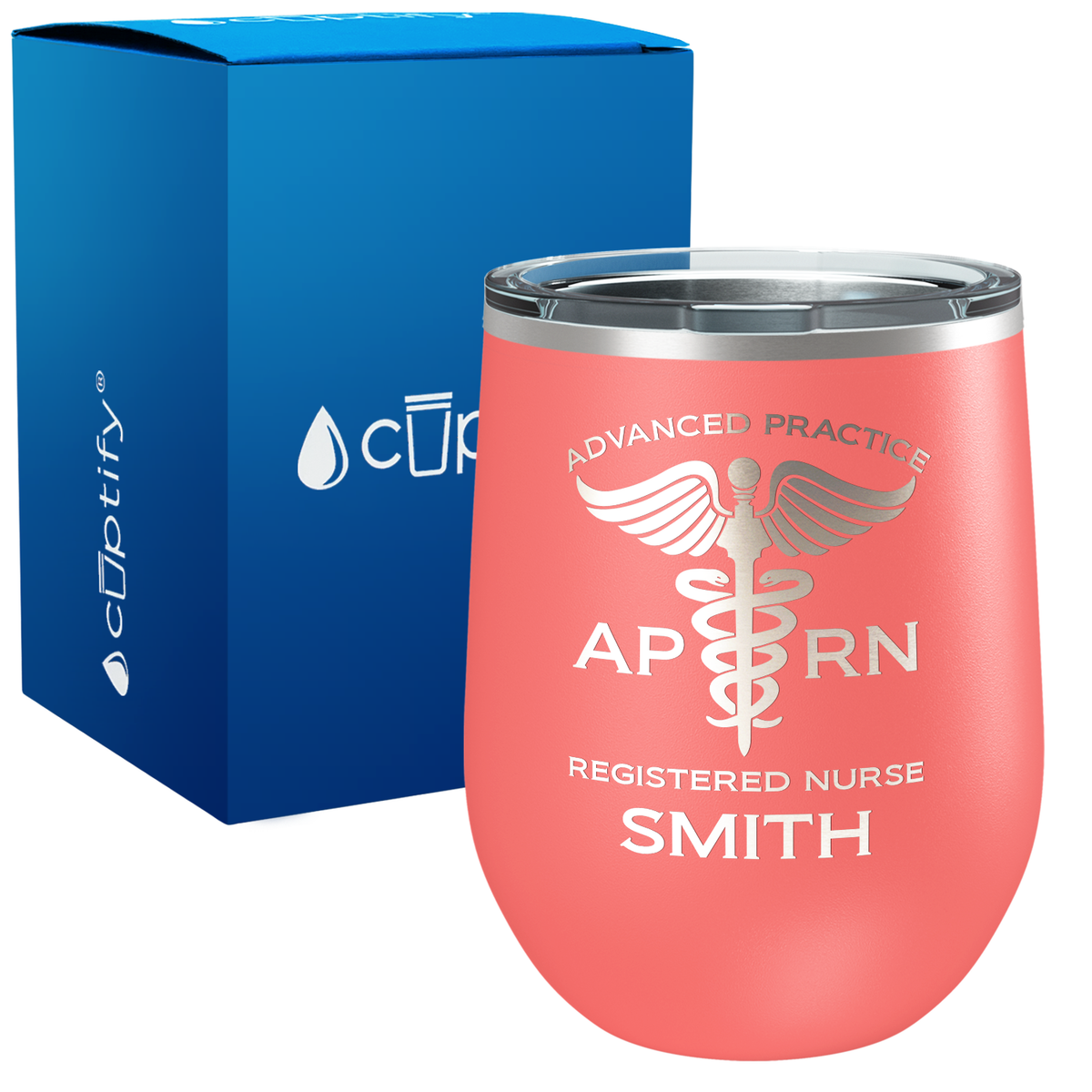 Personalized APRN Advanced Practice Registered Nurse 12oz Medical Wine Tumbler