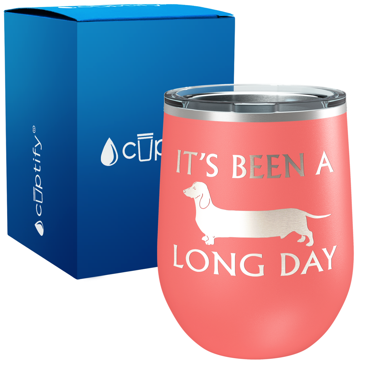 It's Been a Long Day 12oz Dog Wine Tumbler