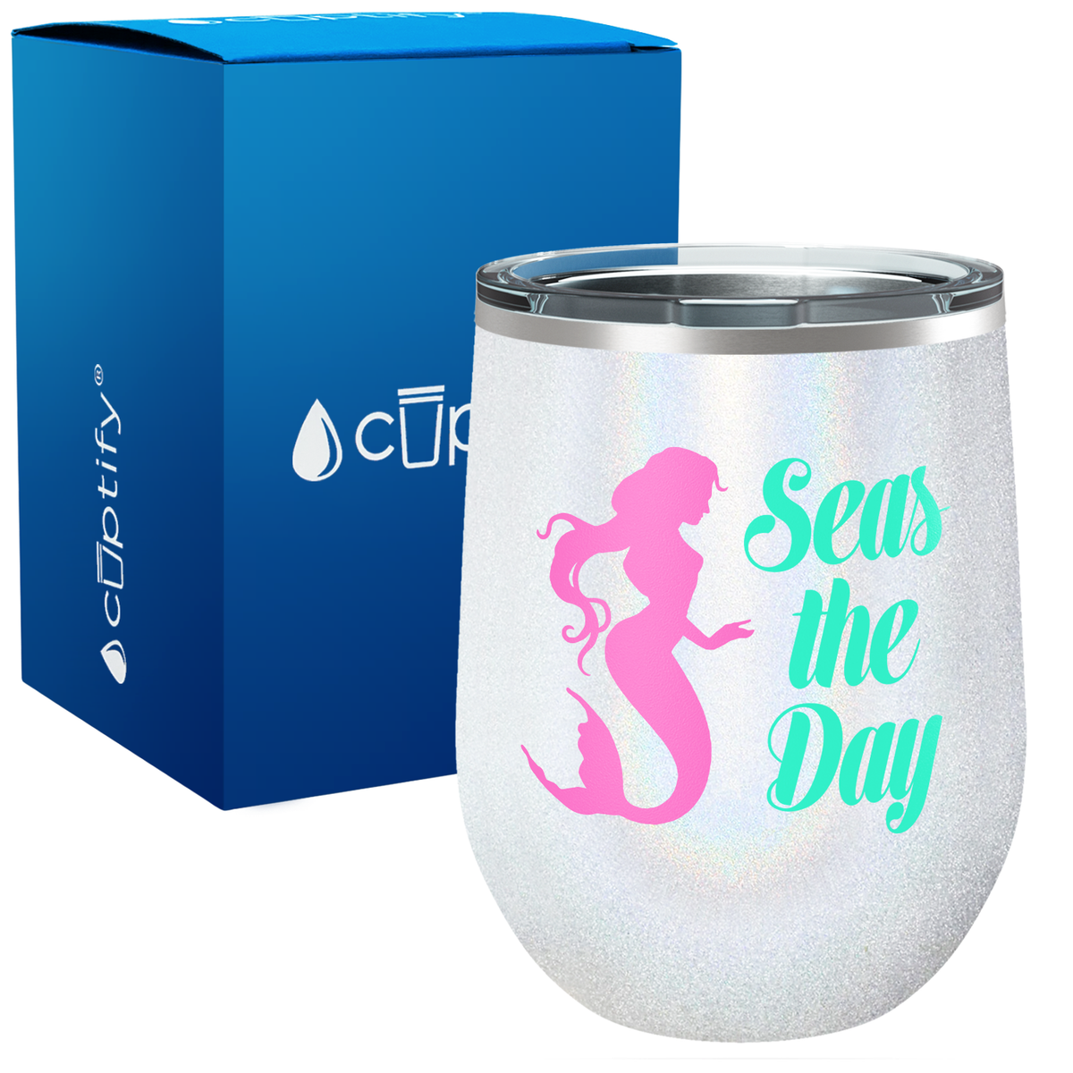 Seas the Day 12oz Beach Wine Tumbler
