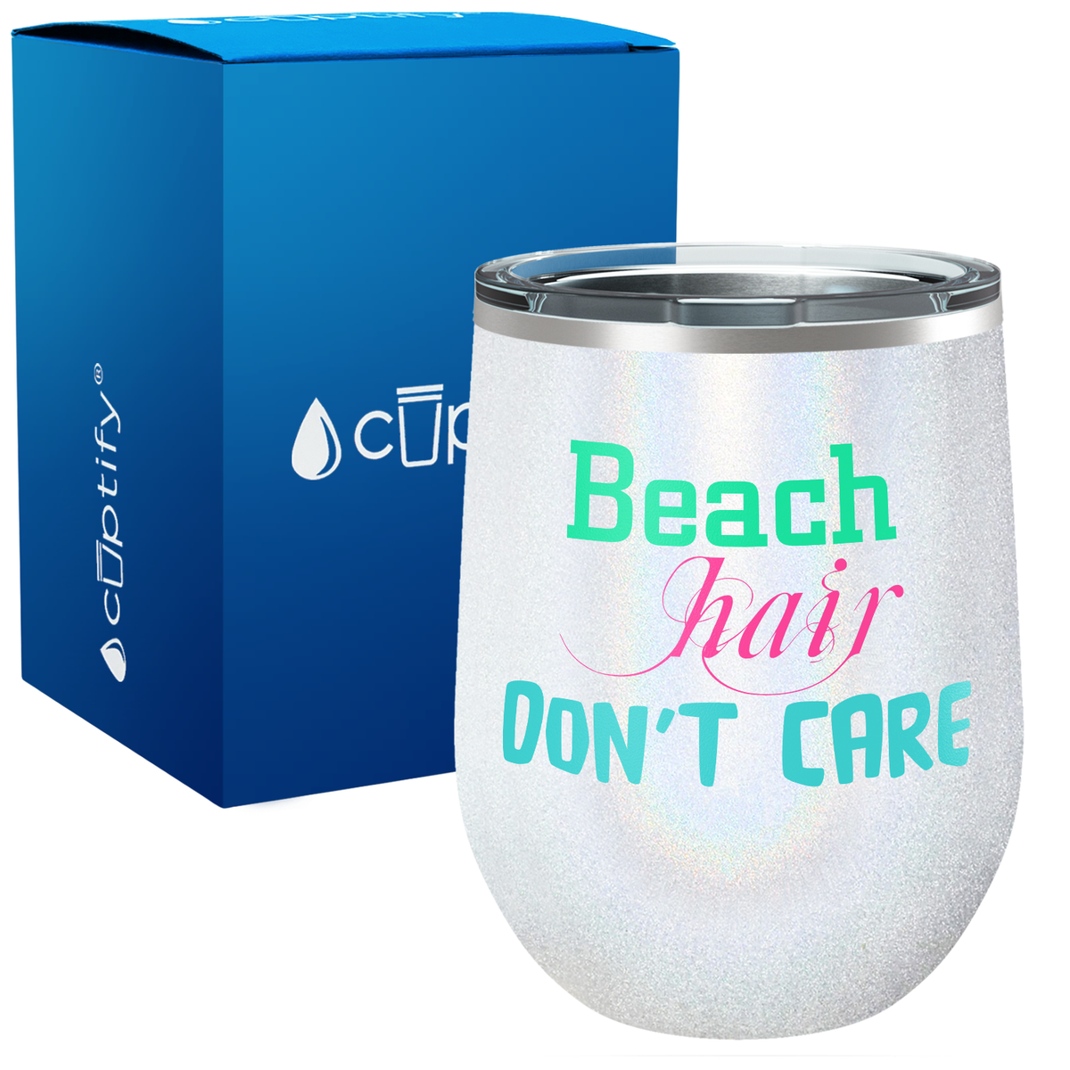 Beach Hair Dont Care 12oz Beach Wine Tumbler
