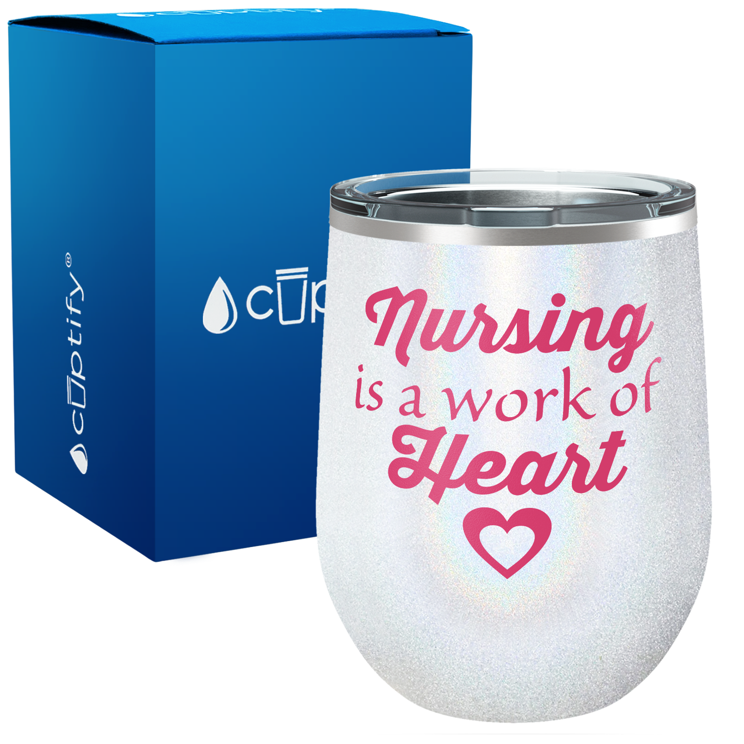 Nursing is a Work of Heart 12oz Nurse Wine Tumbler