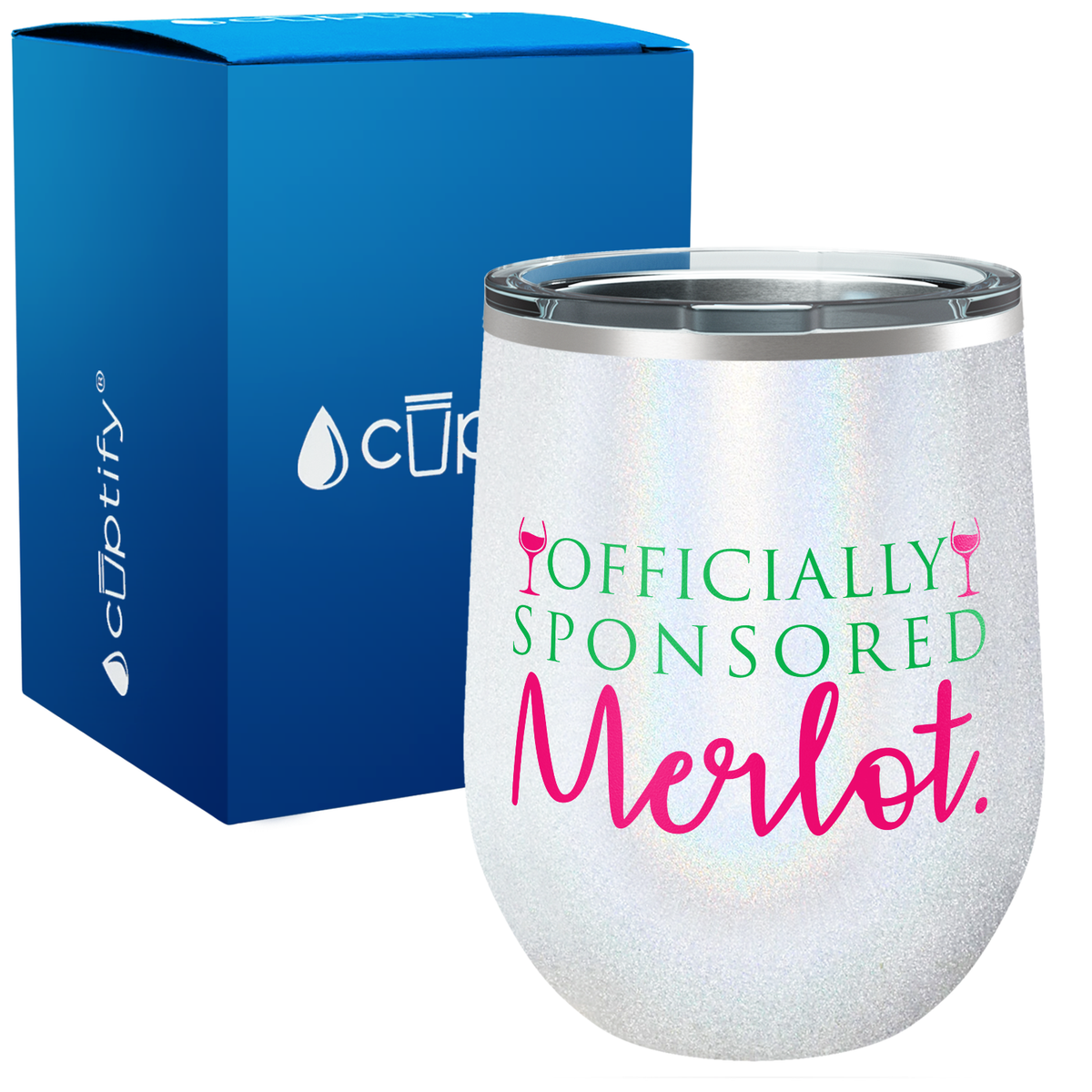 Officially Sponsored by Merlot 12oz Funny Wine Tumbler