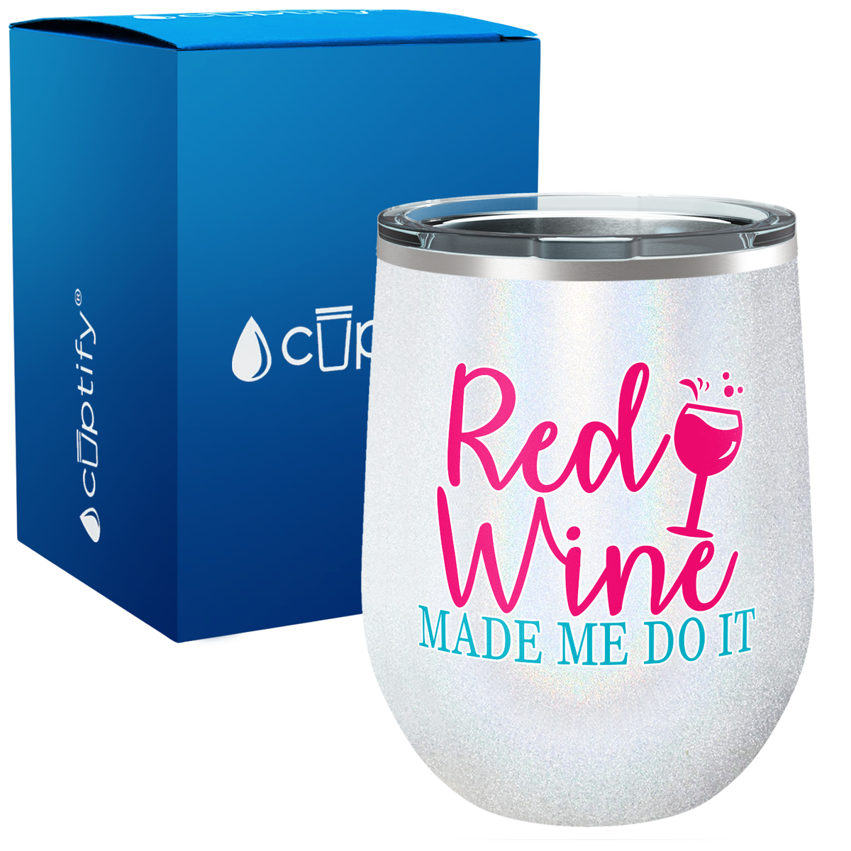 Red Wine Made Me Do It 12oz Funny Wine Tumbler