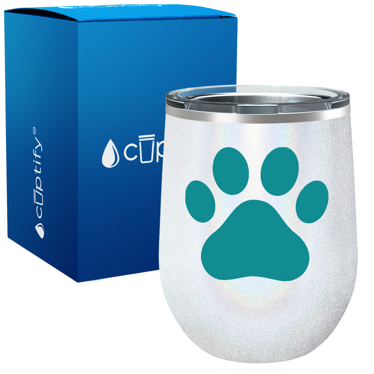 Paw Print 12oz Dog Wine Tumbler