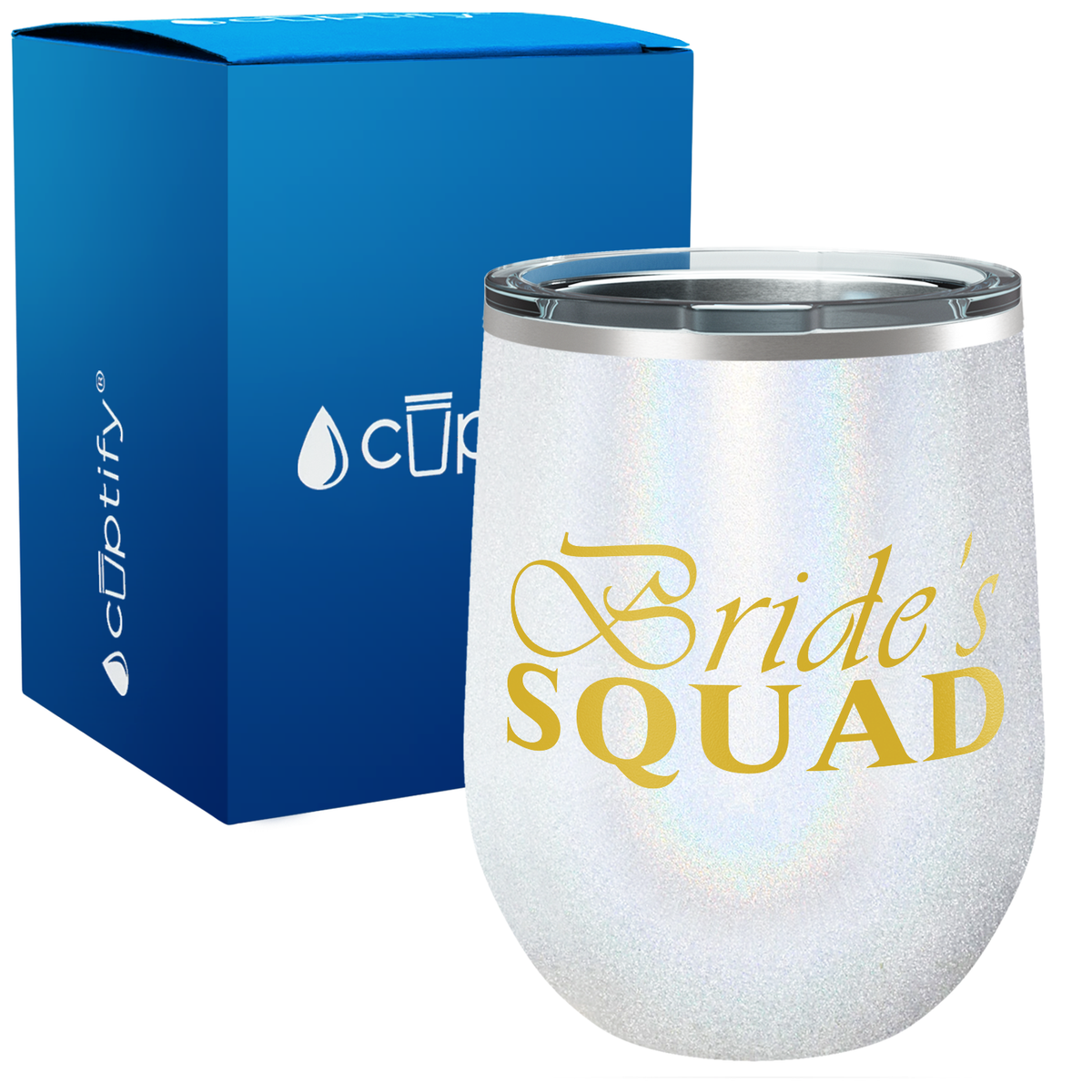 Fancy Bride Squad 12oz Bridal Shower Wine Tumbler