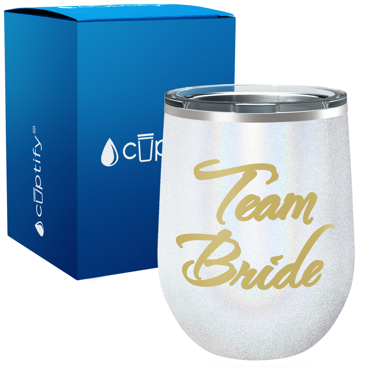Team Bride 12oz Bridal Shower Wine Tumbler
