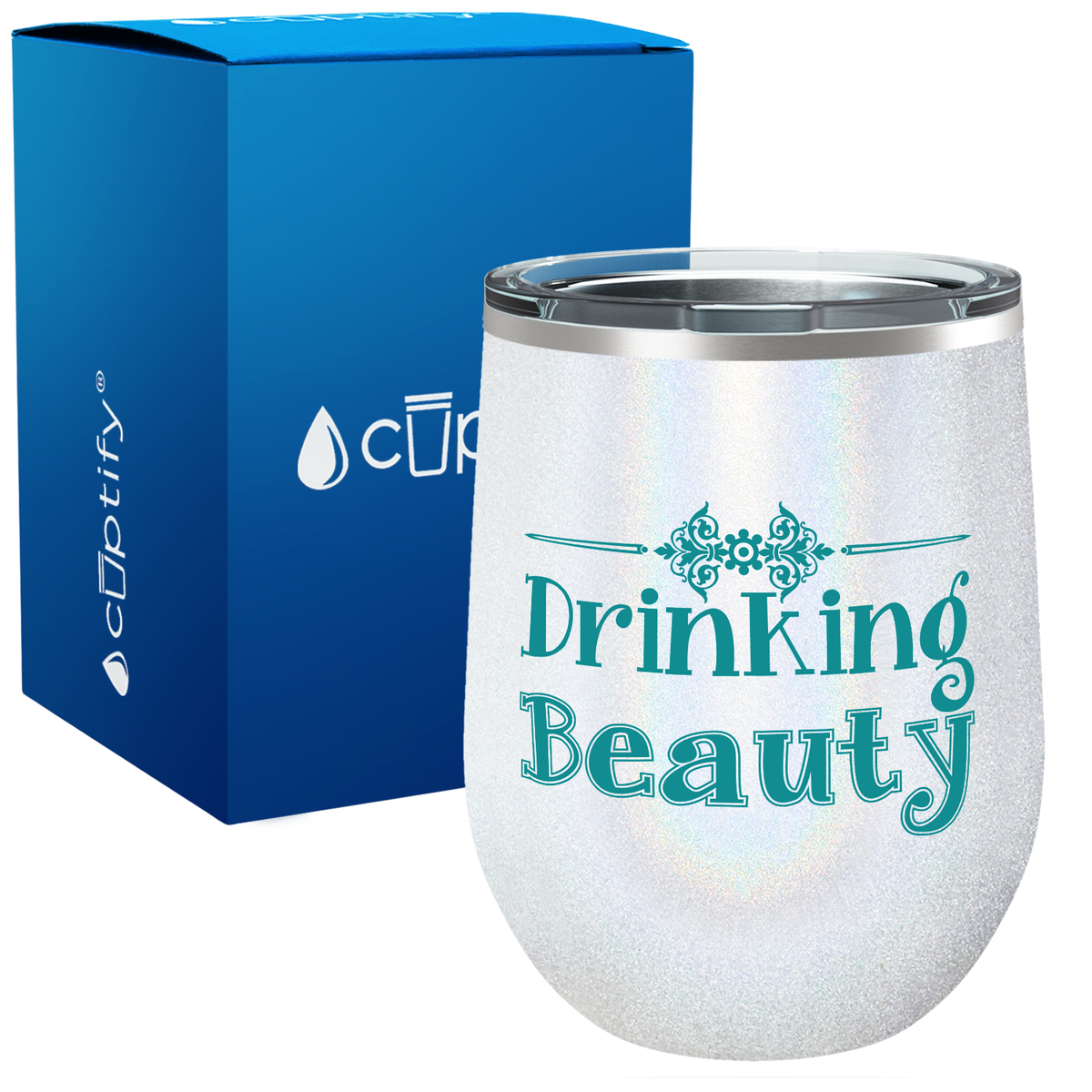 Drinking Beauty 12oz Funny Wine Tumbler