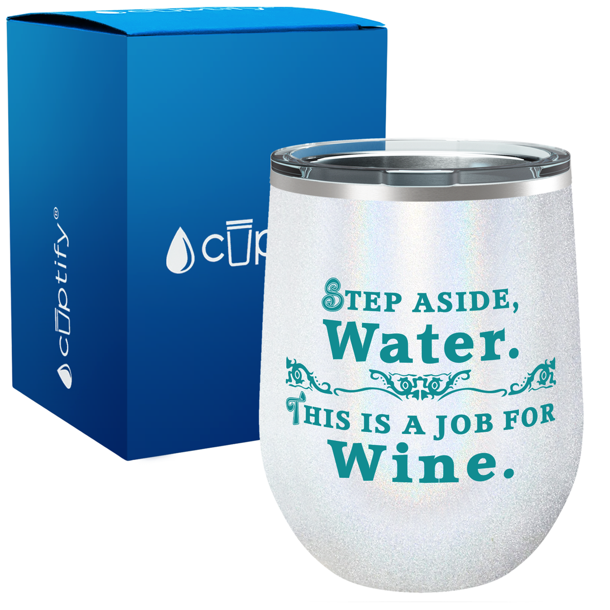 Step Aside Water 12oz Funny Wine Tumbler