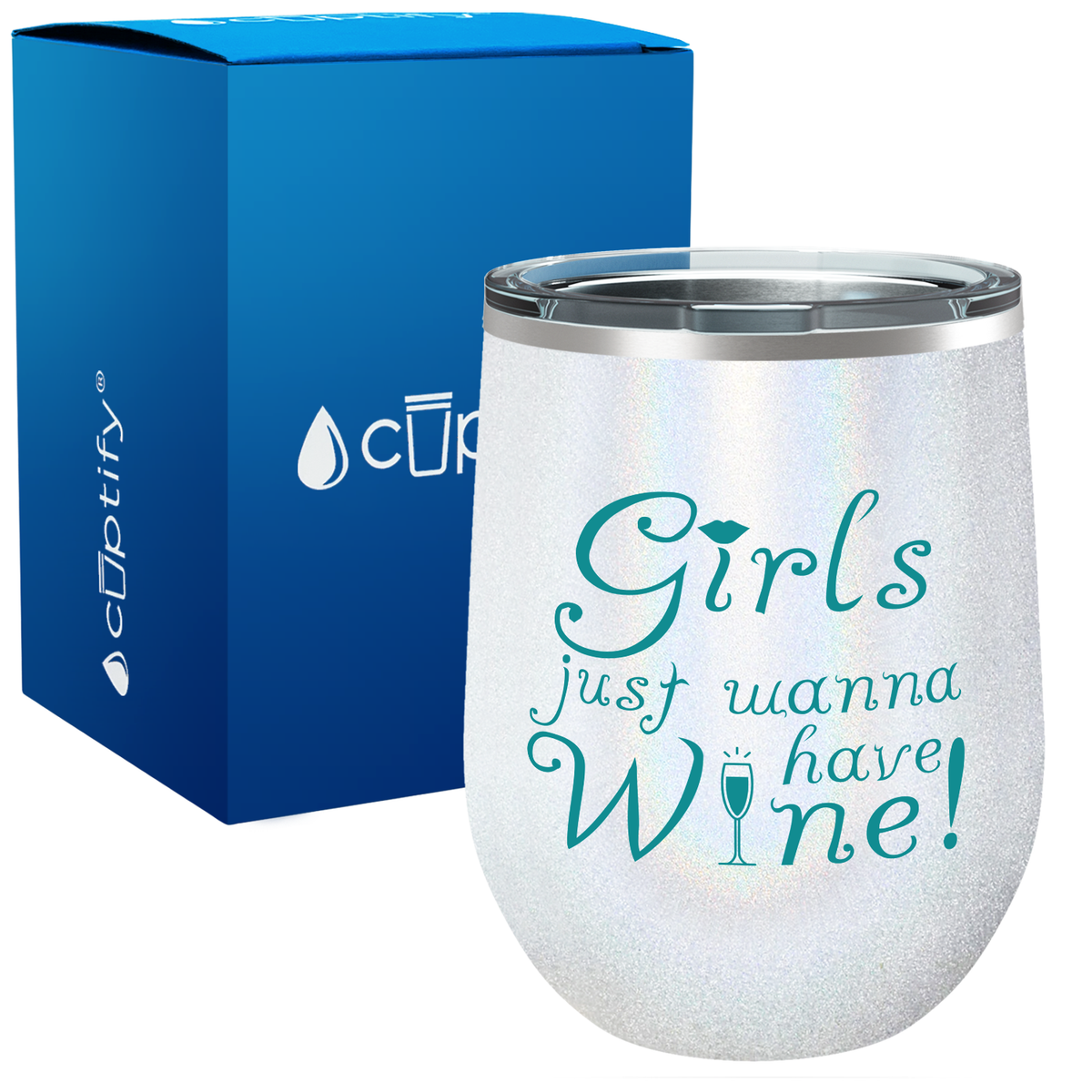 Girls Just Wanna Have Wine 12oz Best Friend Wine Tumbler