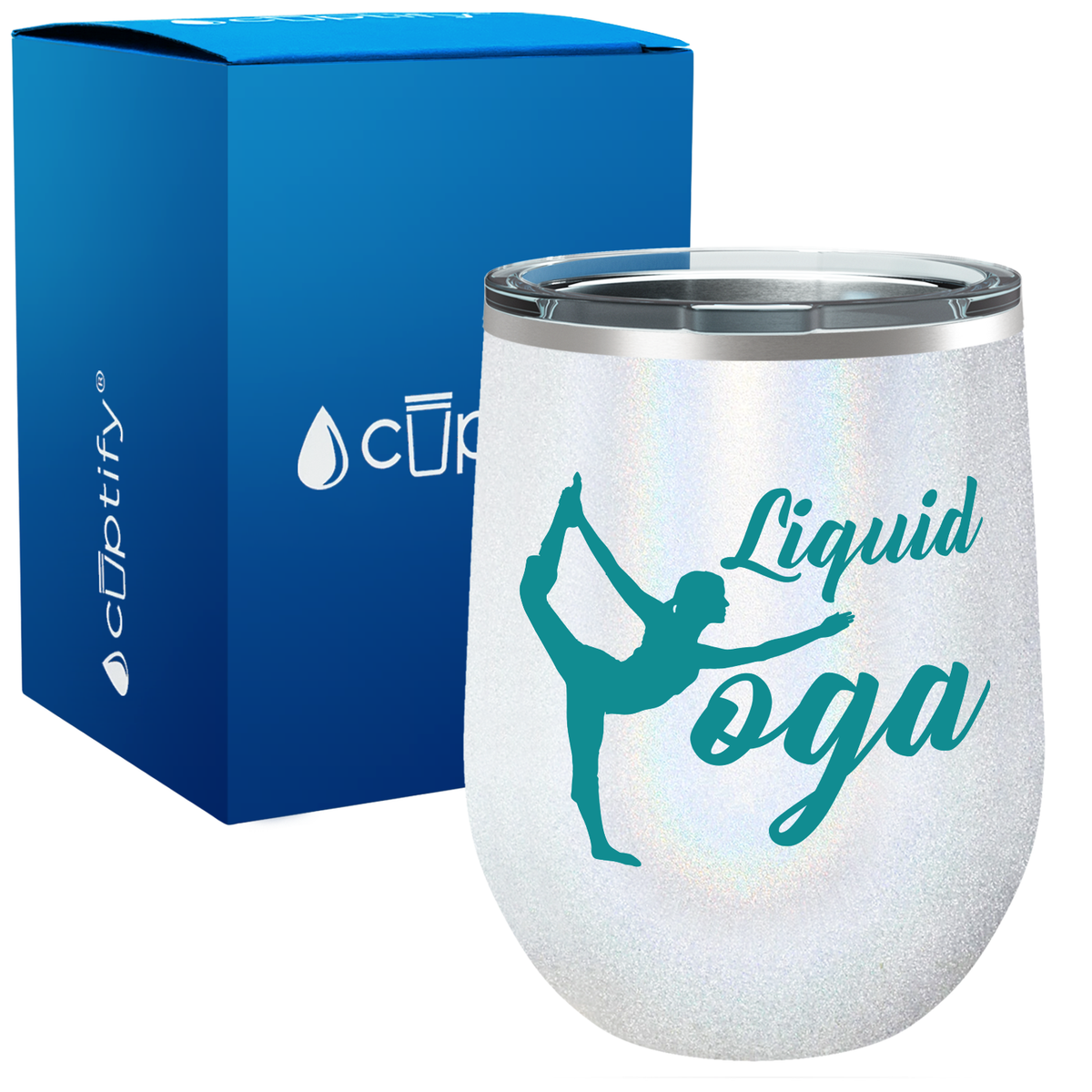 Liquid Yoga 12oz Funny Wine Tumbler