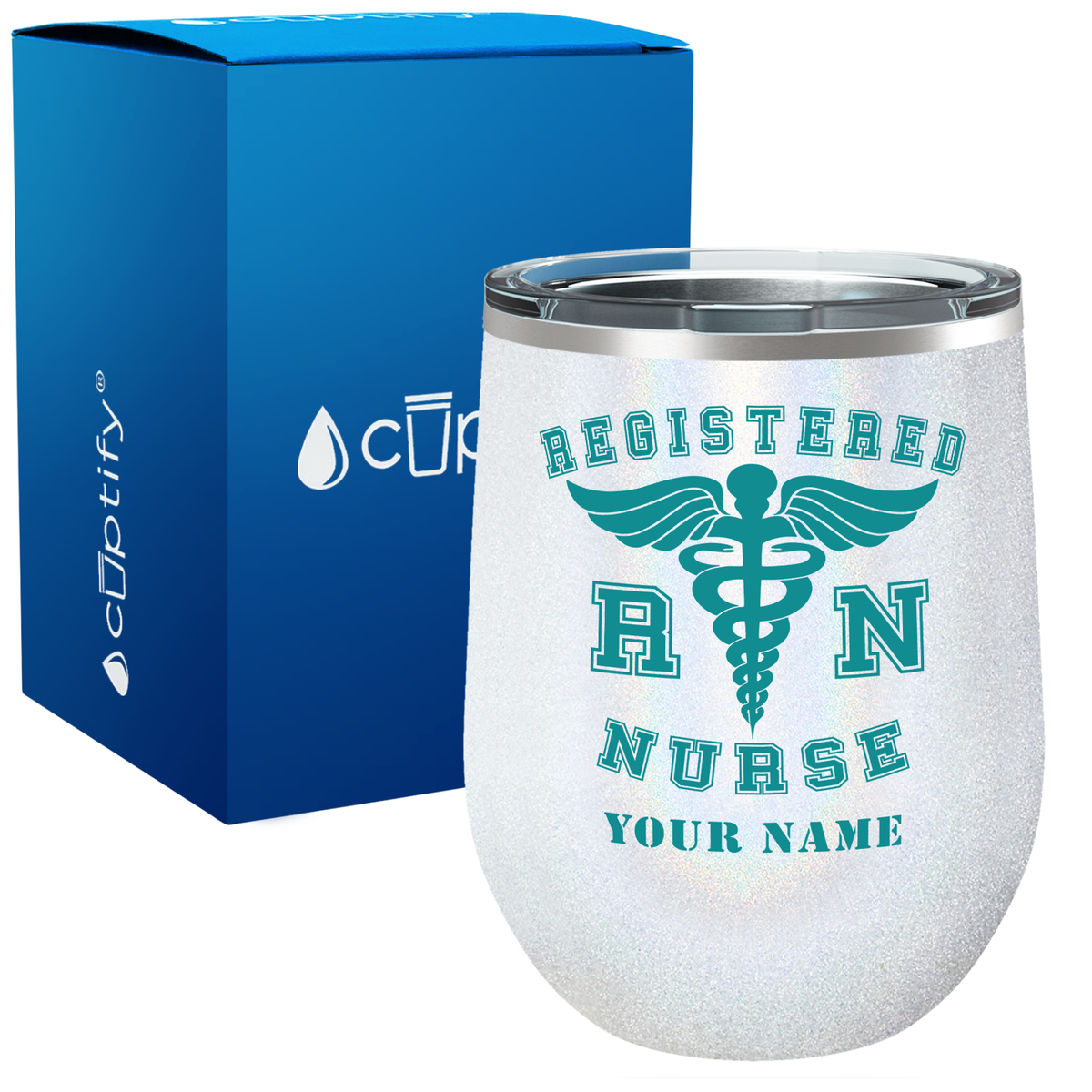 Personalized RN Registered Nurse 12oz Medical Wine Tumbler