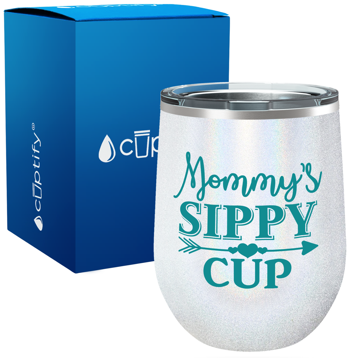 Mommy's Sippy Cup  Arrow 12oz Mom Wine Tumbler