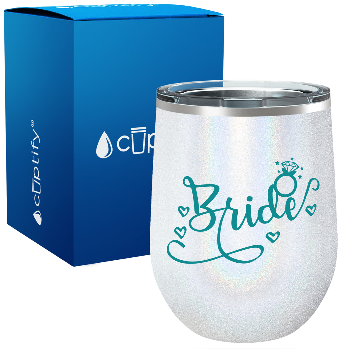 Bride Ring 12oz Bridal Shower Wine Tumbler
