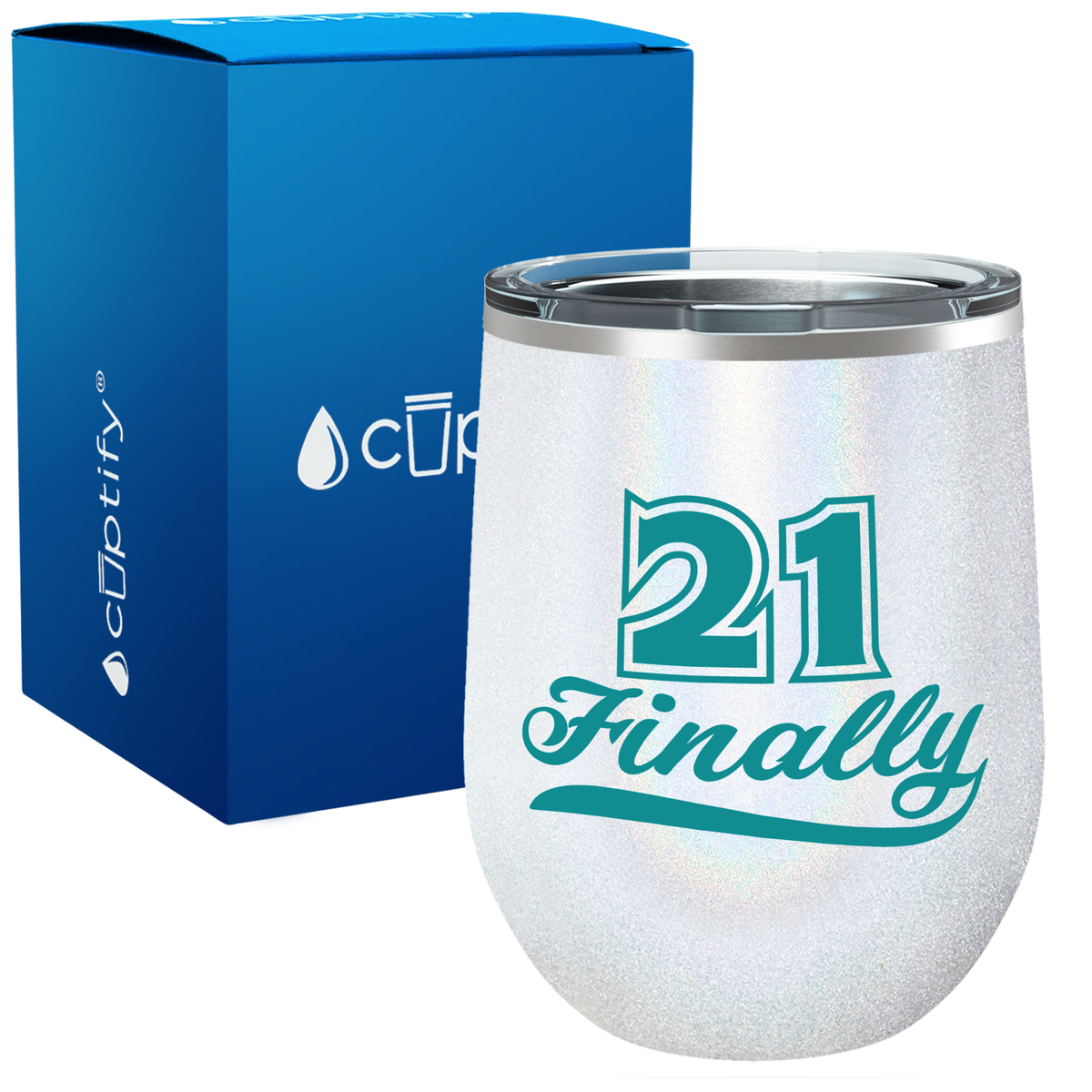 21 Finally 12oz Birthday Wine Tumbler