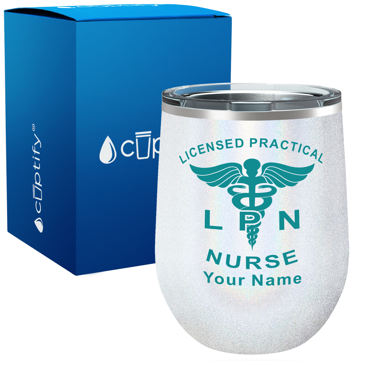 Personalized LPN Licensed Practical Nurse 12oz Medical Wine Tumbler