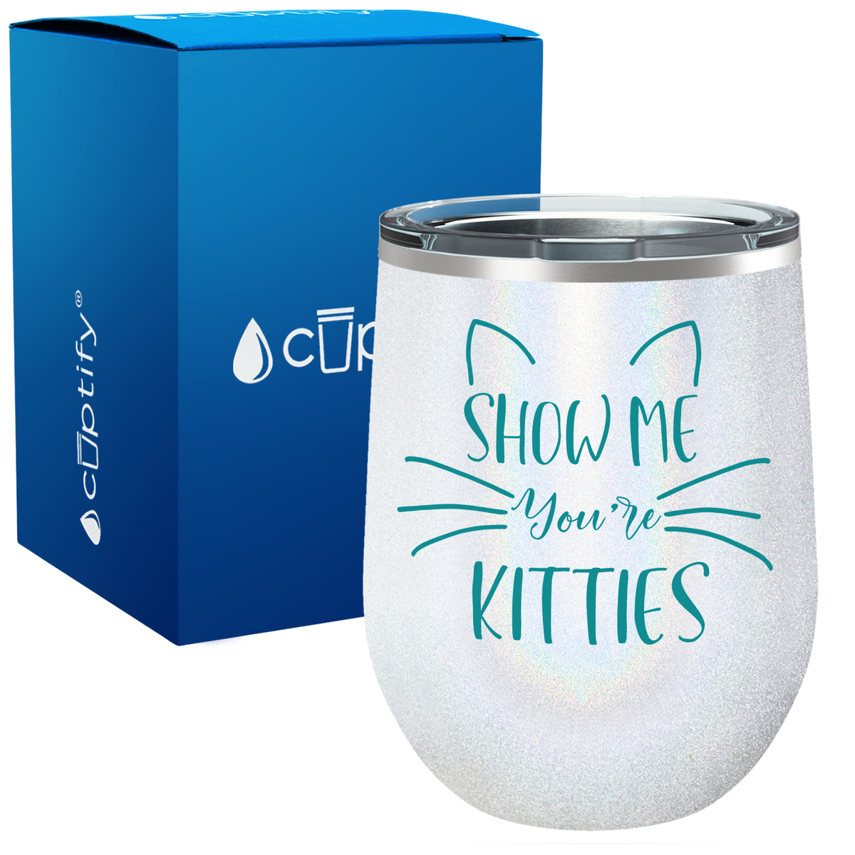 Show me your Kitties 12oz Cat Wine Tumbler