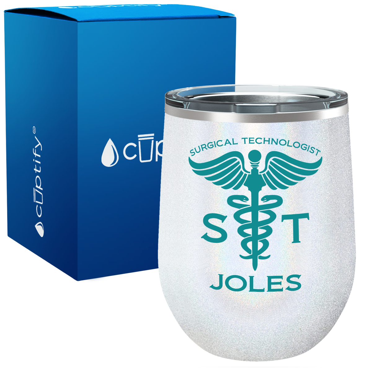 Personalized ST Surgical Technologist 12oz Medical Wine Tumbler