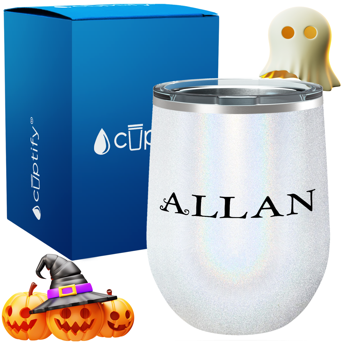 Personalized Eerie Style 12oz Halloween Wine Tumbler