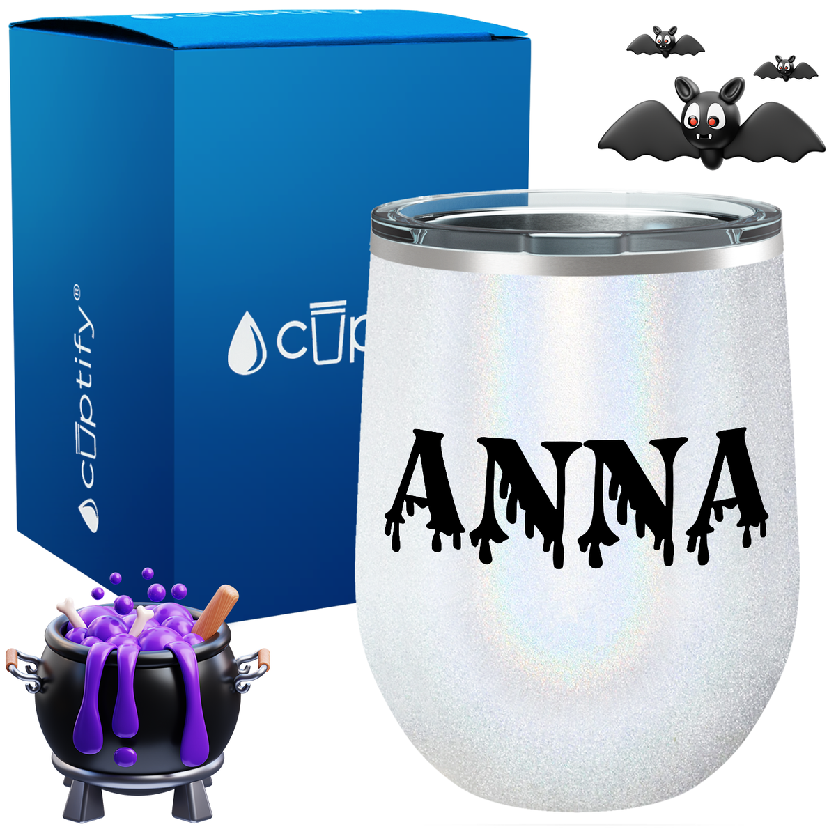 Personalized Bloody Style 12oz Halloween Wine Tumbler